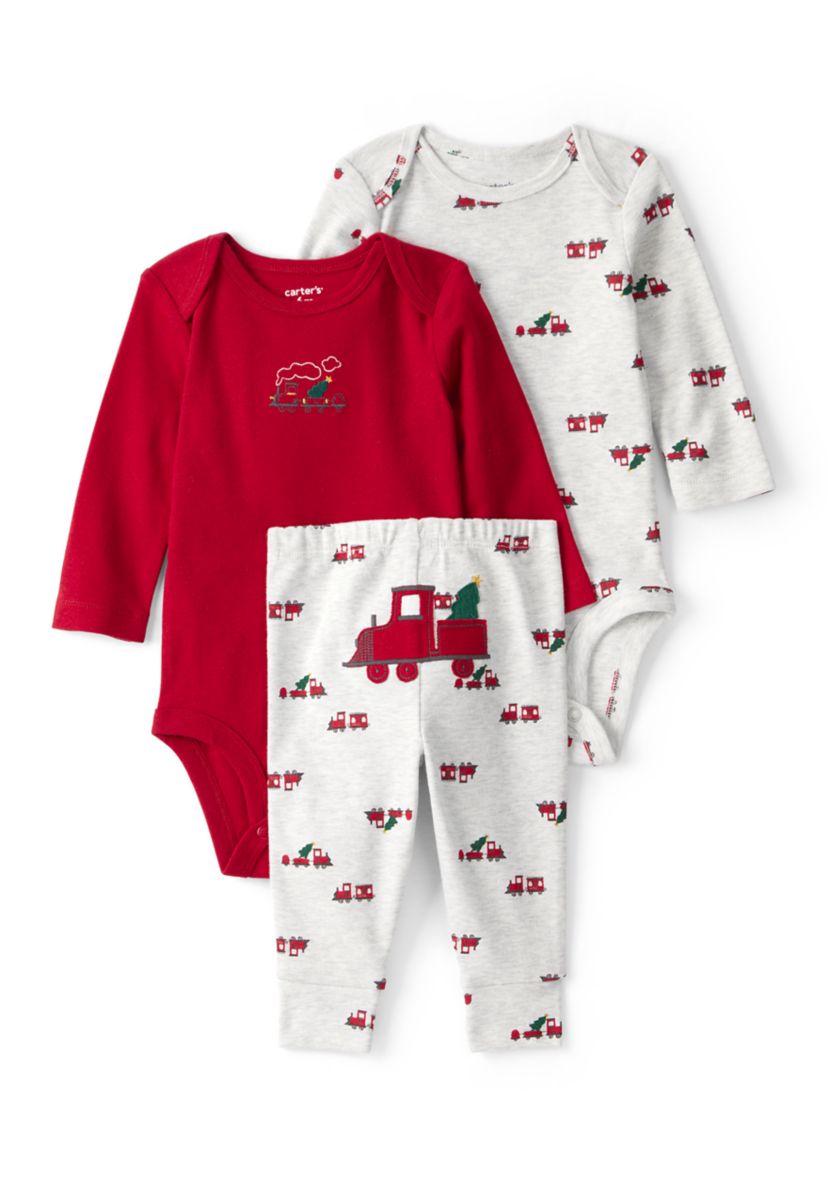 Baby Boys Three Piece Bodysuit Set