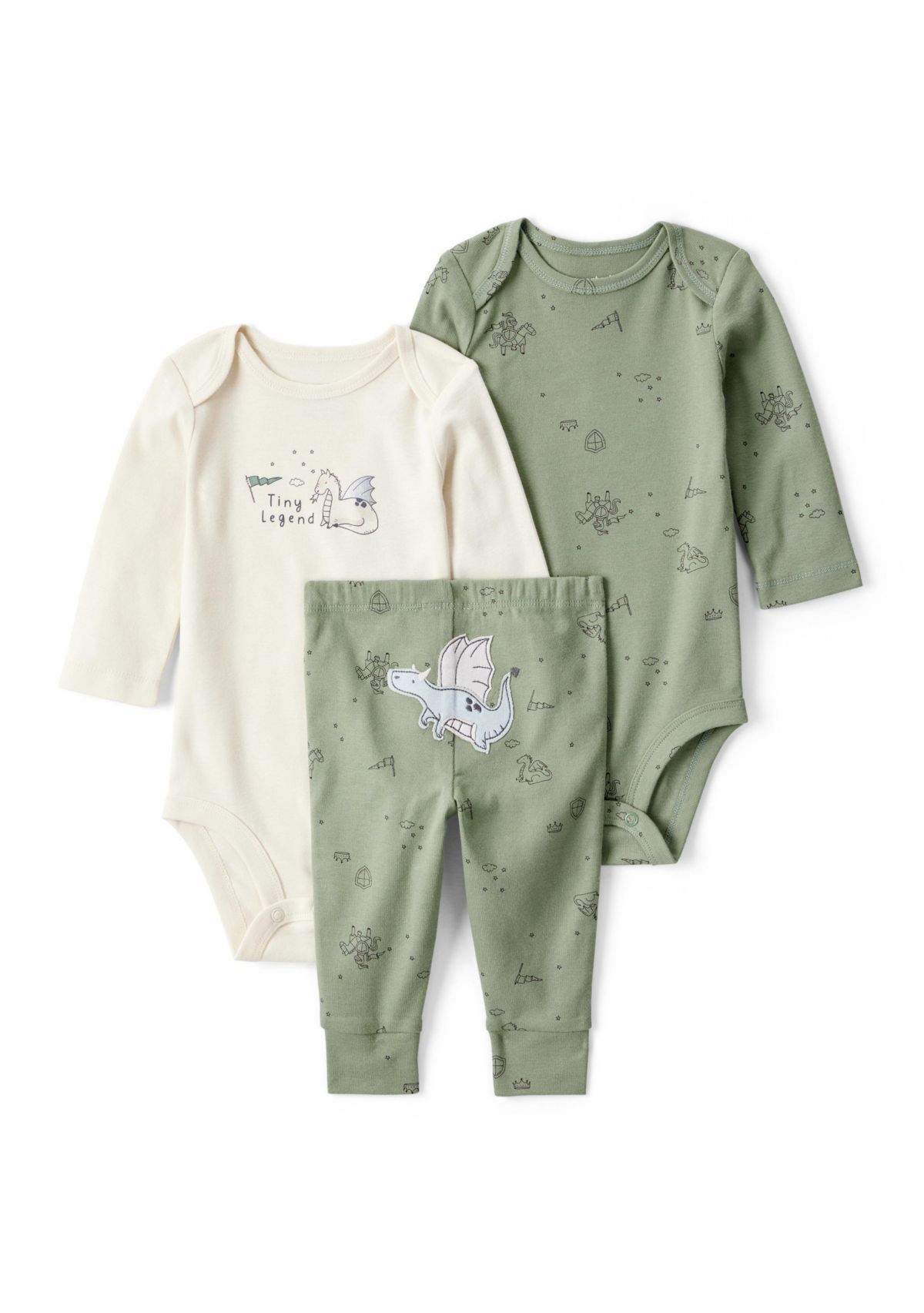 Baby Boys Three Piece Bodysuit Set