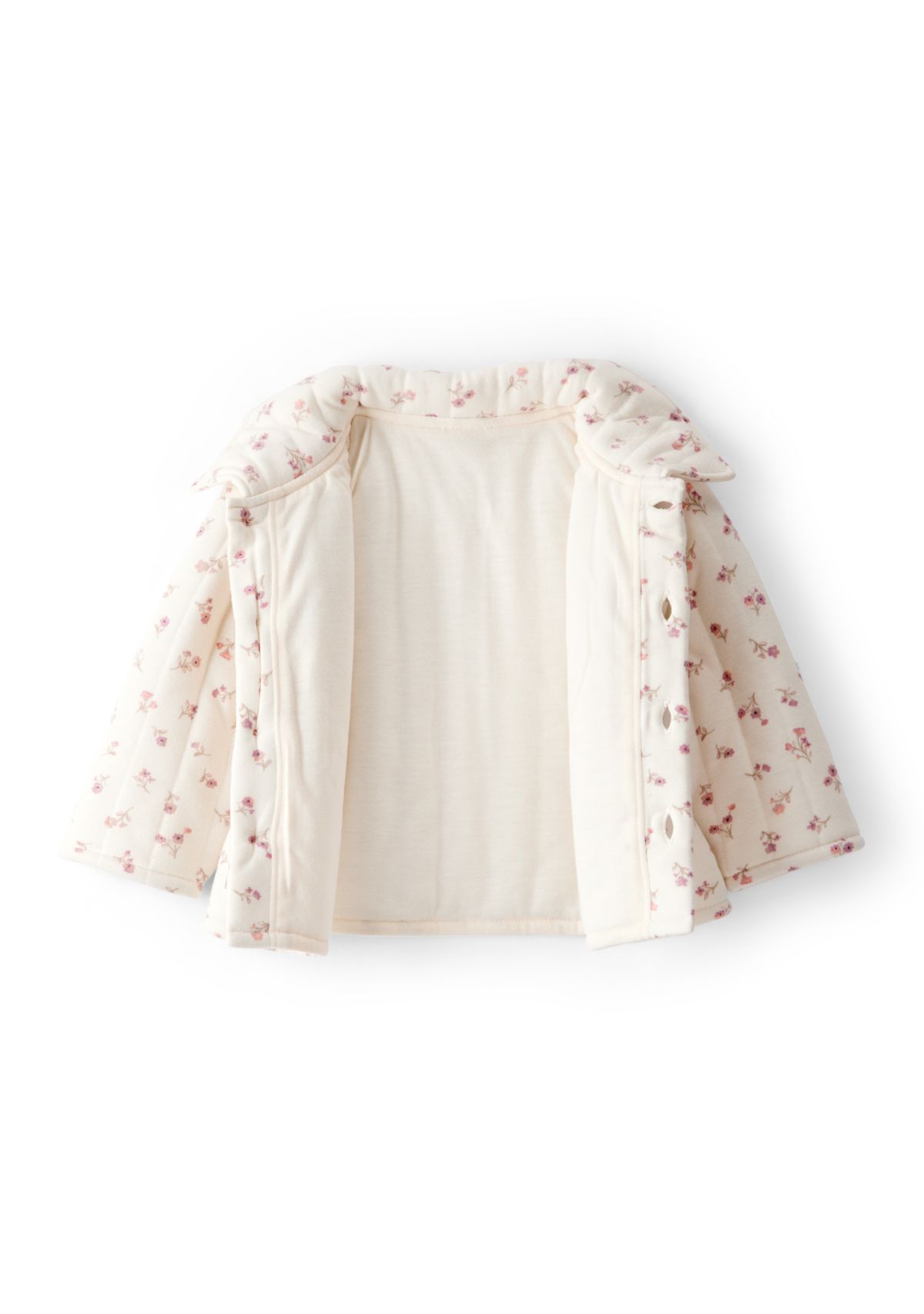Baby Girls Floral Printed Quilted Cardigan