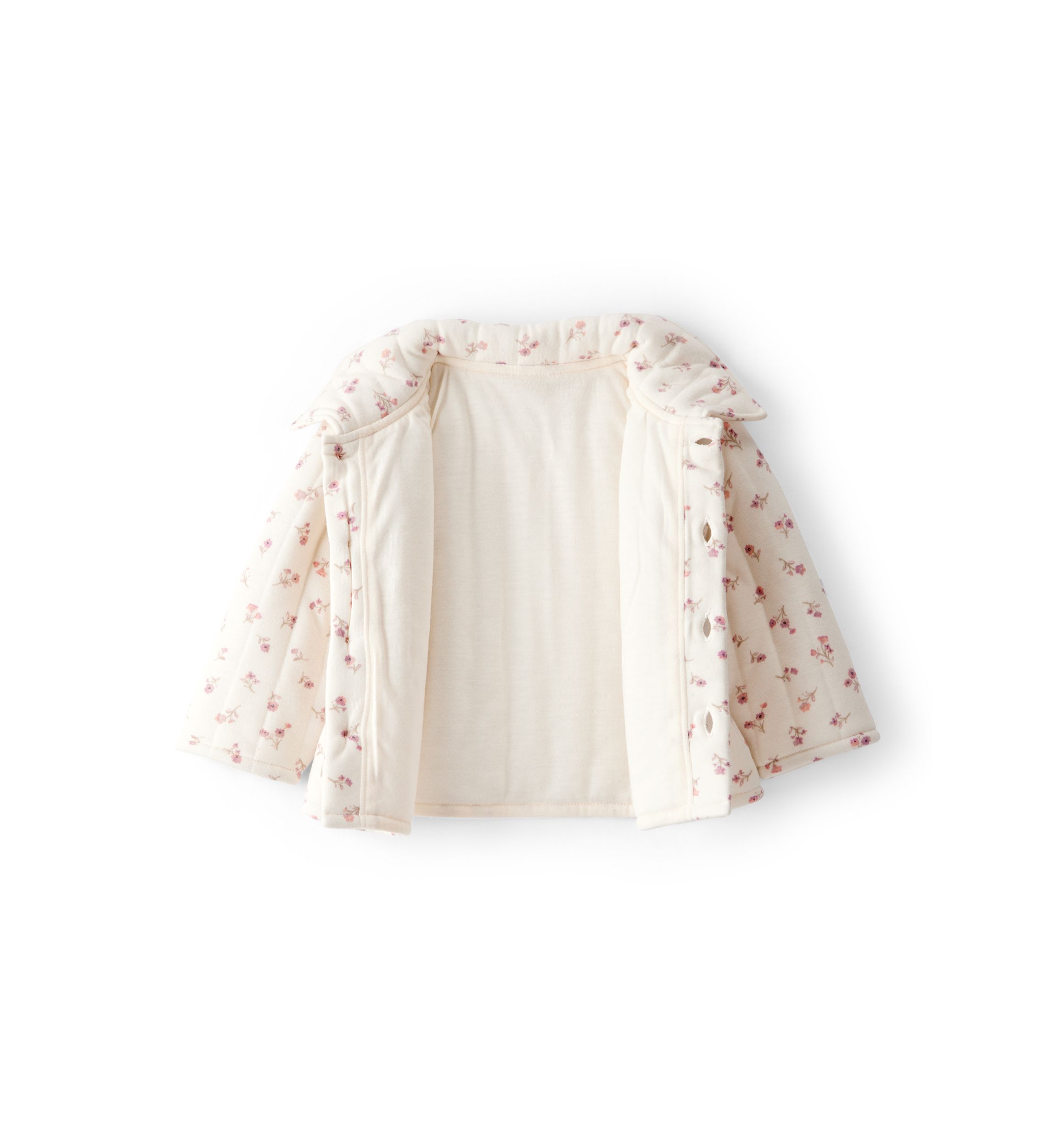 Baby Girls Floral Printed Quilted Cardigan