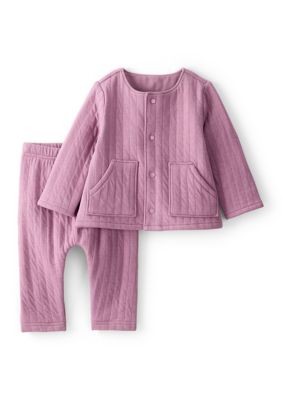 Carter's Baby Girls Two Piece Quilted Pants Set