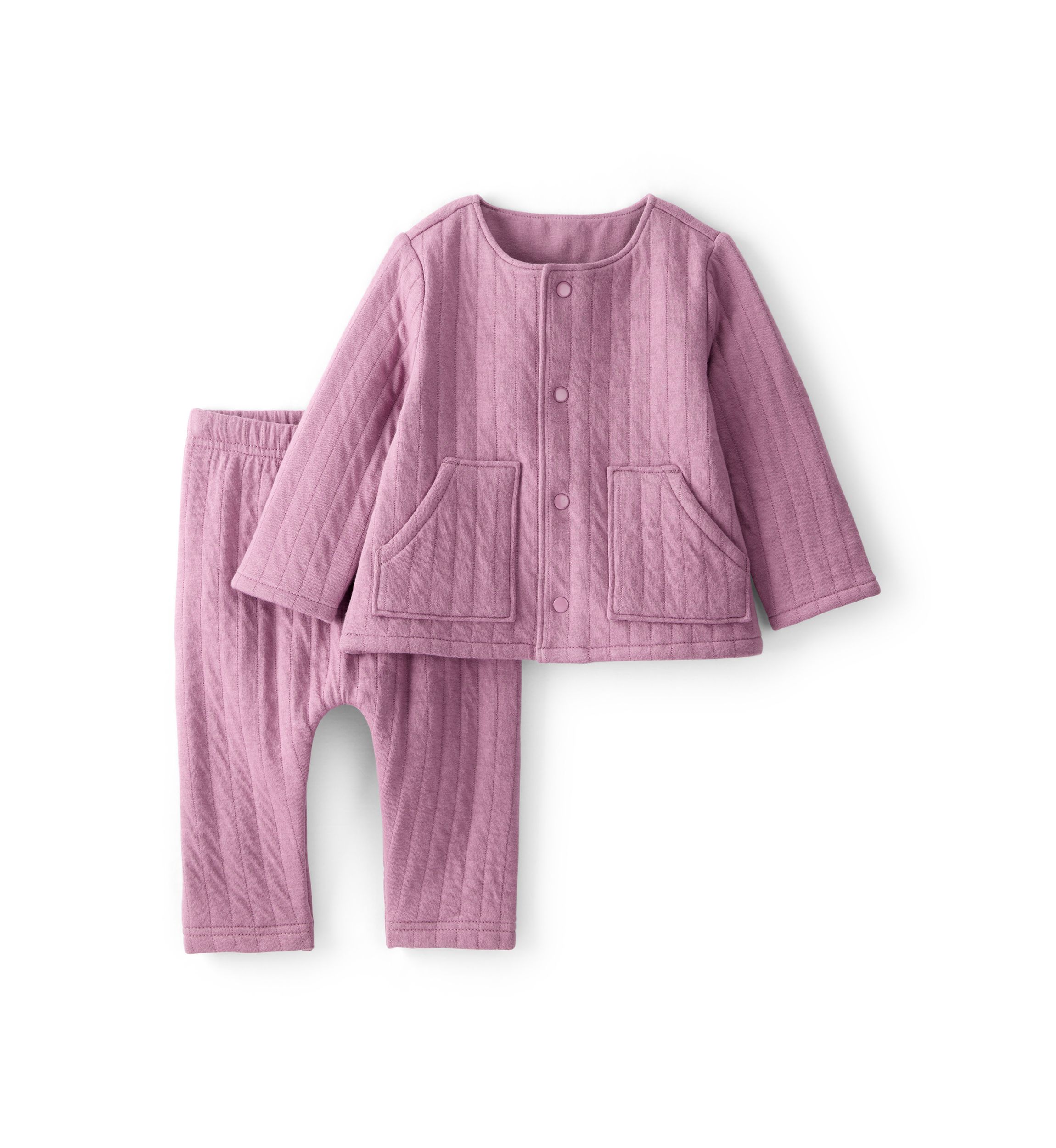 Baby Girls Two Piece Quilted Pants Set