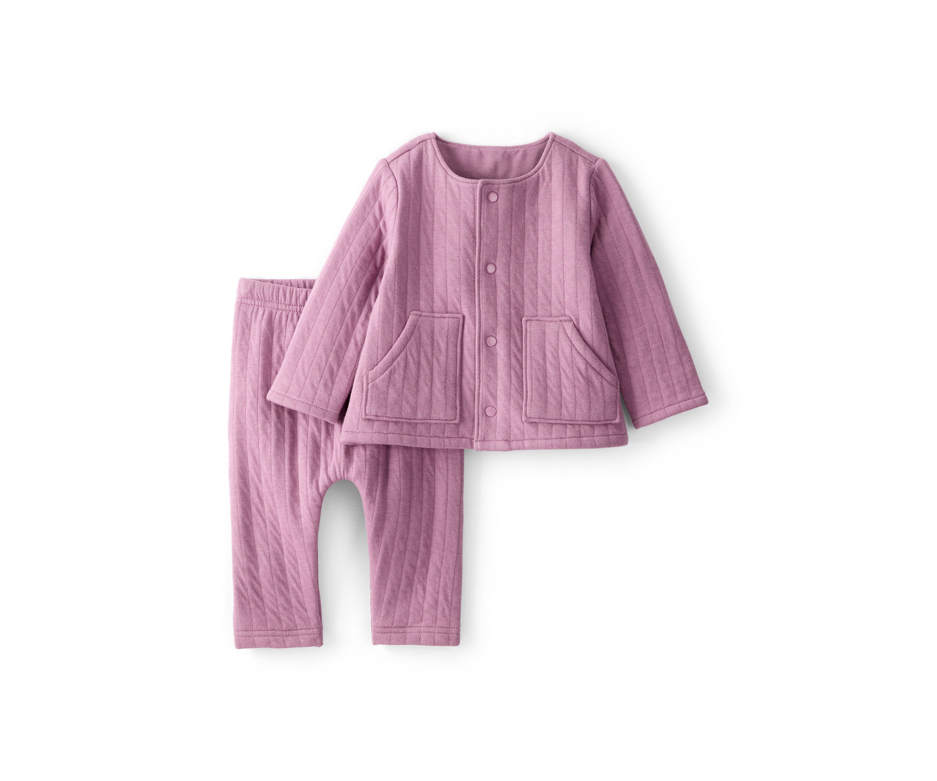 Baby Girls Two Piece Quilted Pants Set