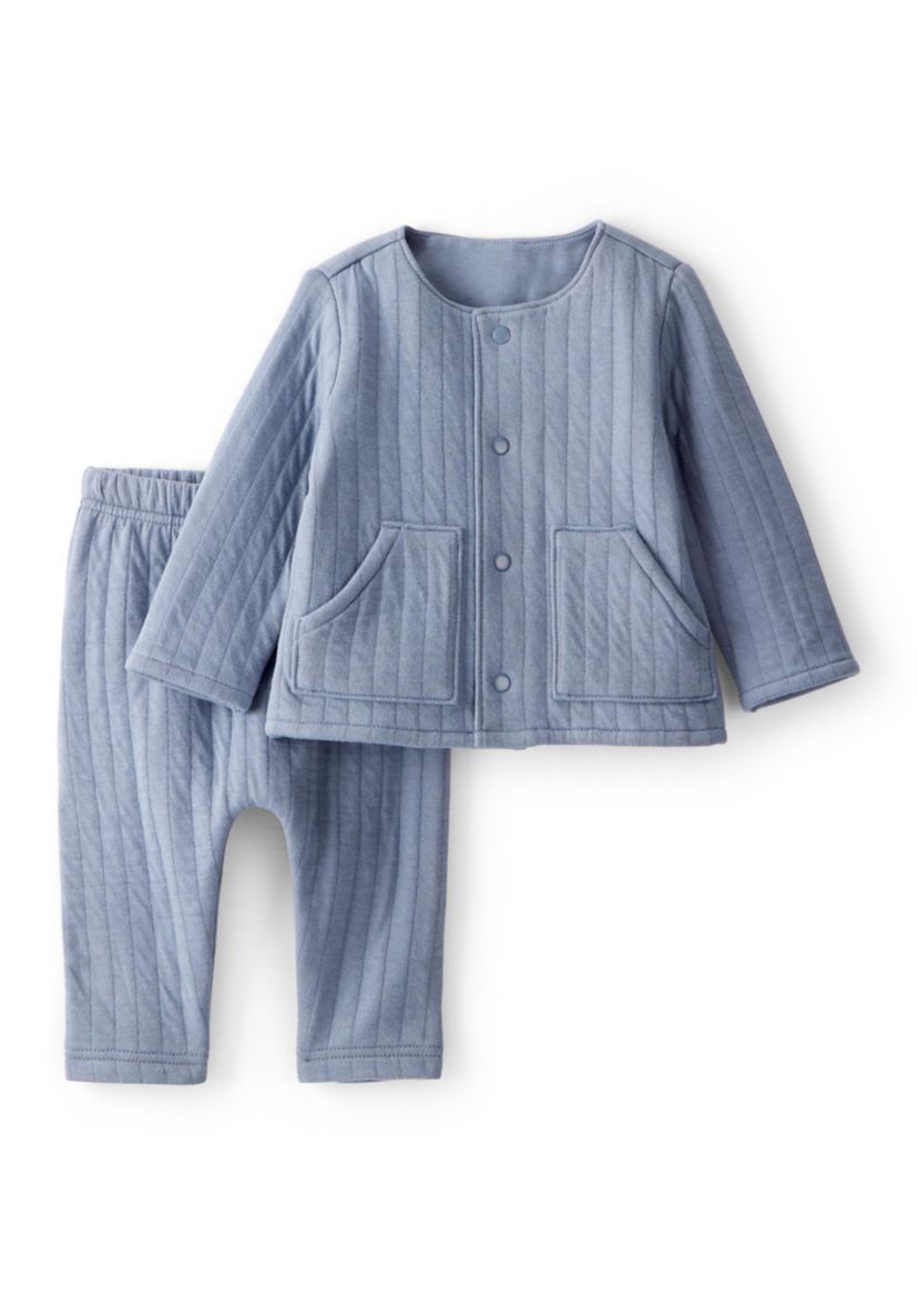 Baby Boys Two Piece Quilted Cardigan Set