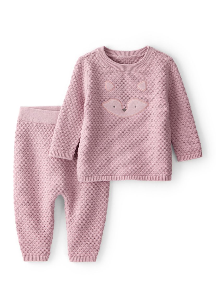 Baby Girls Fox Sweater and Pants Set