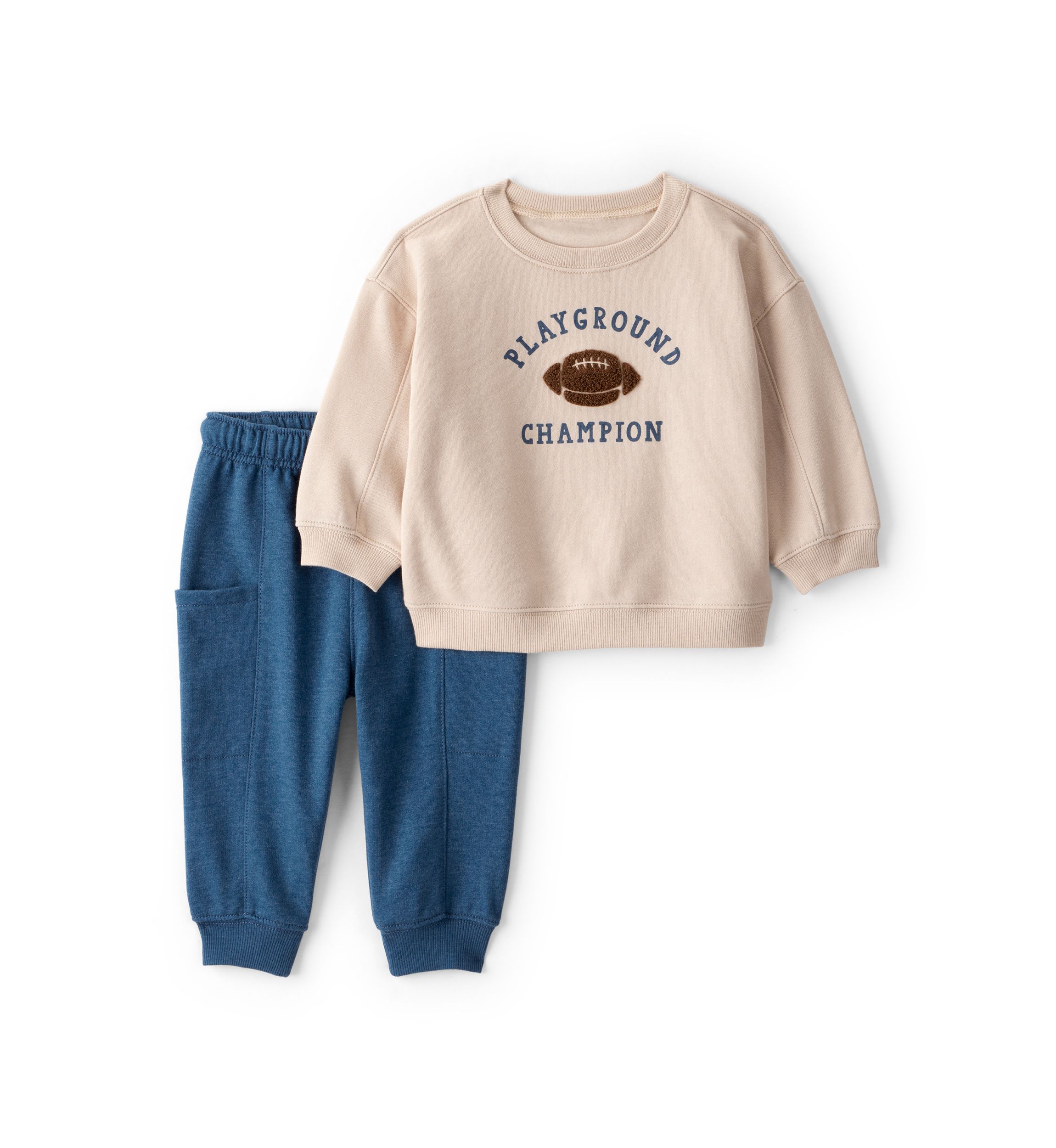 Baby Boys Football Graphic Sweatshirt and Joggers Set