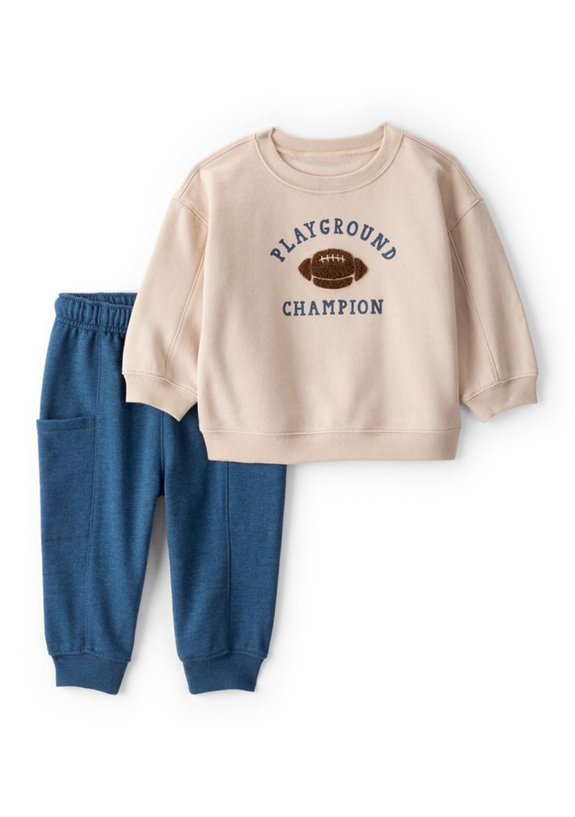 Baby Boys Football Graphic Sweatshirt and Joggers Set