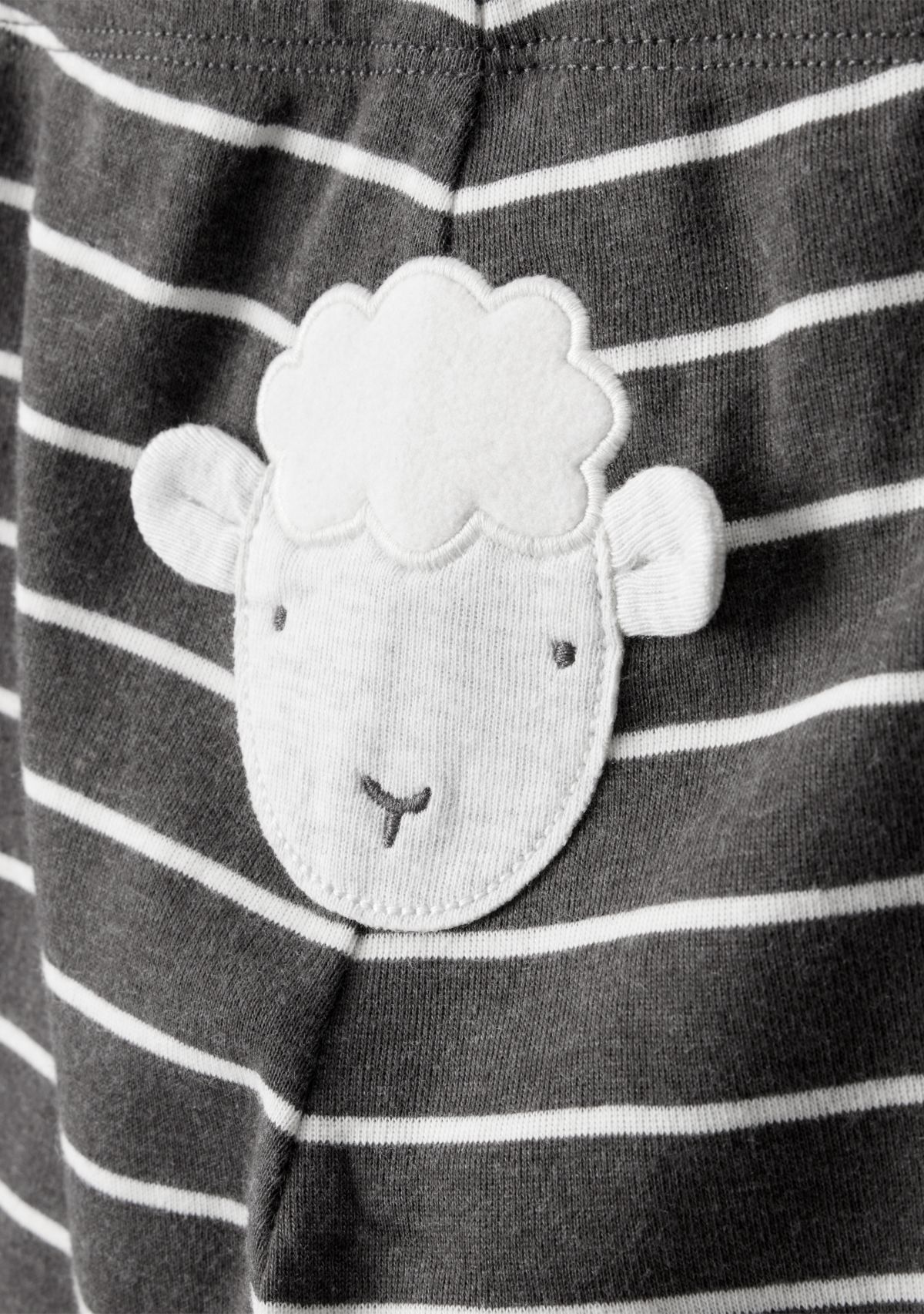 Baby Boys Sheep Printed Three Piece Bodysuit Set