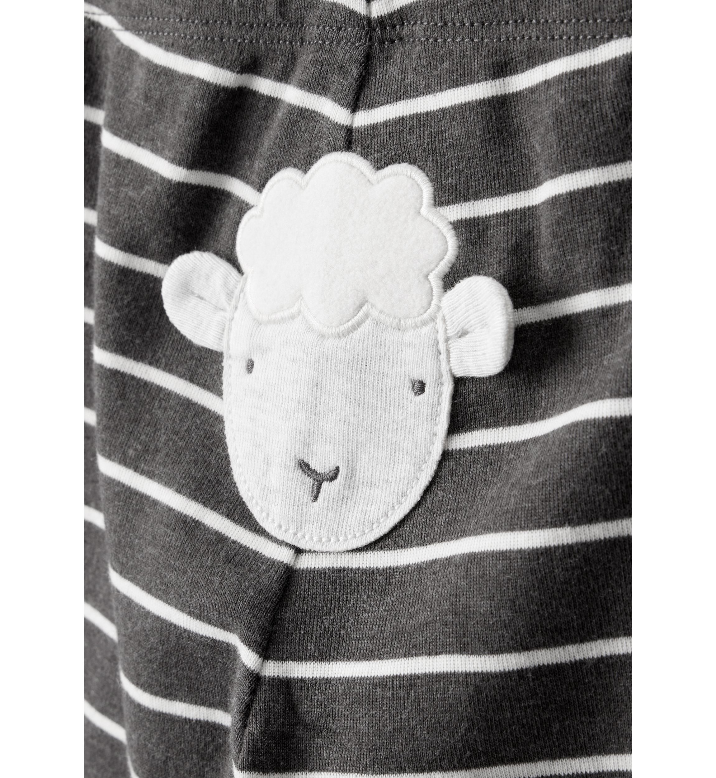 Baby Boys Sheep Printed Three Piece Bodysuit Set
