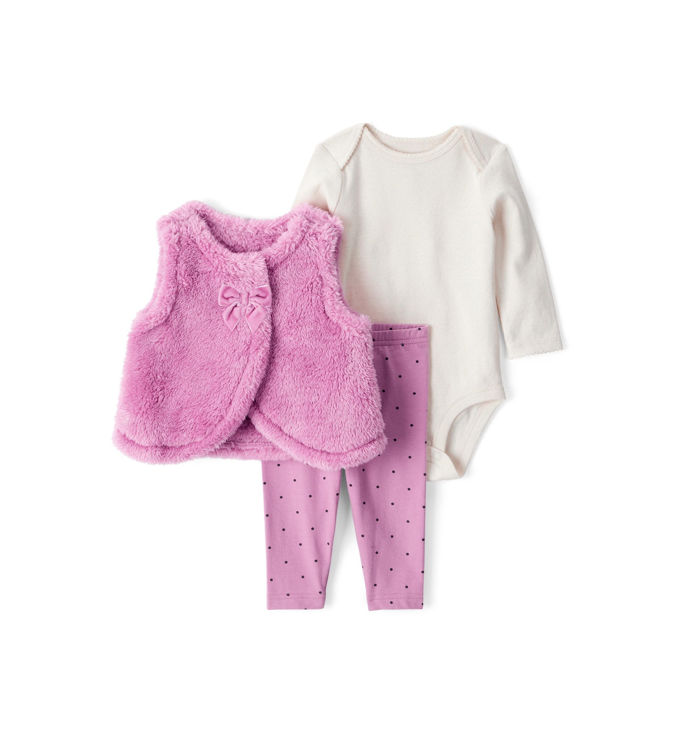 Baby Girls 3 Piece Vest Set