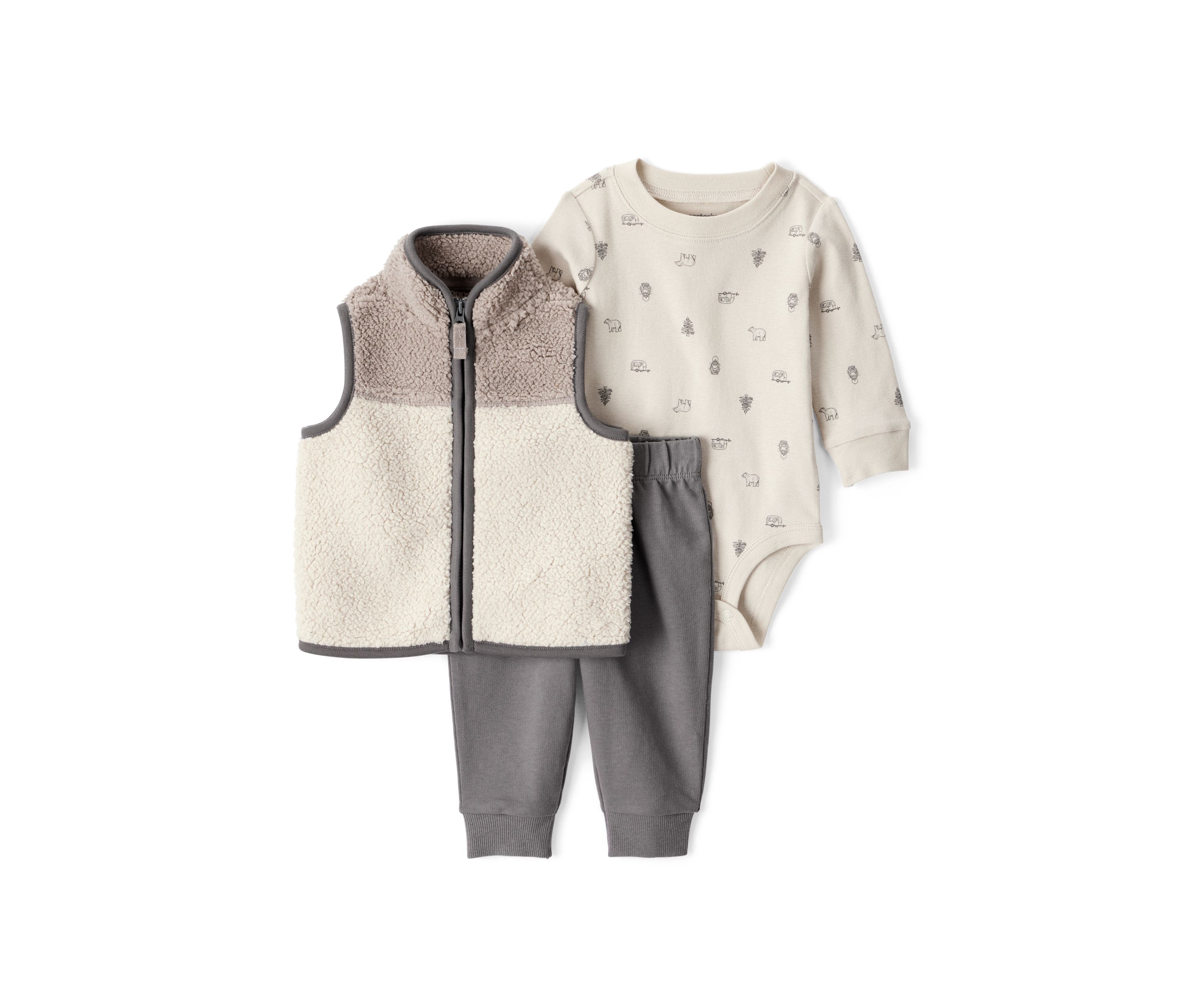 Baby Boys 3 Piece Vest Set