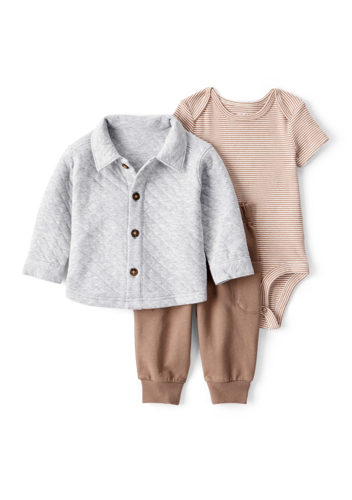 Baby Boys Three Piece Cardigan Set