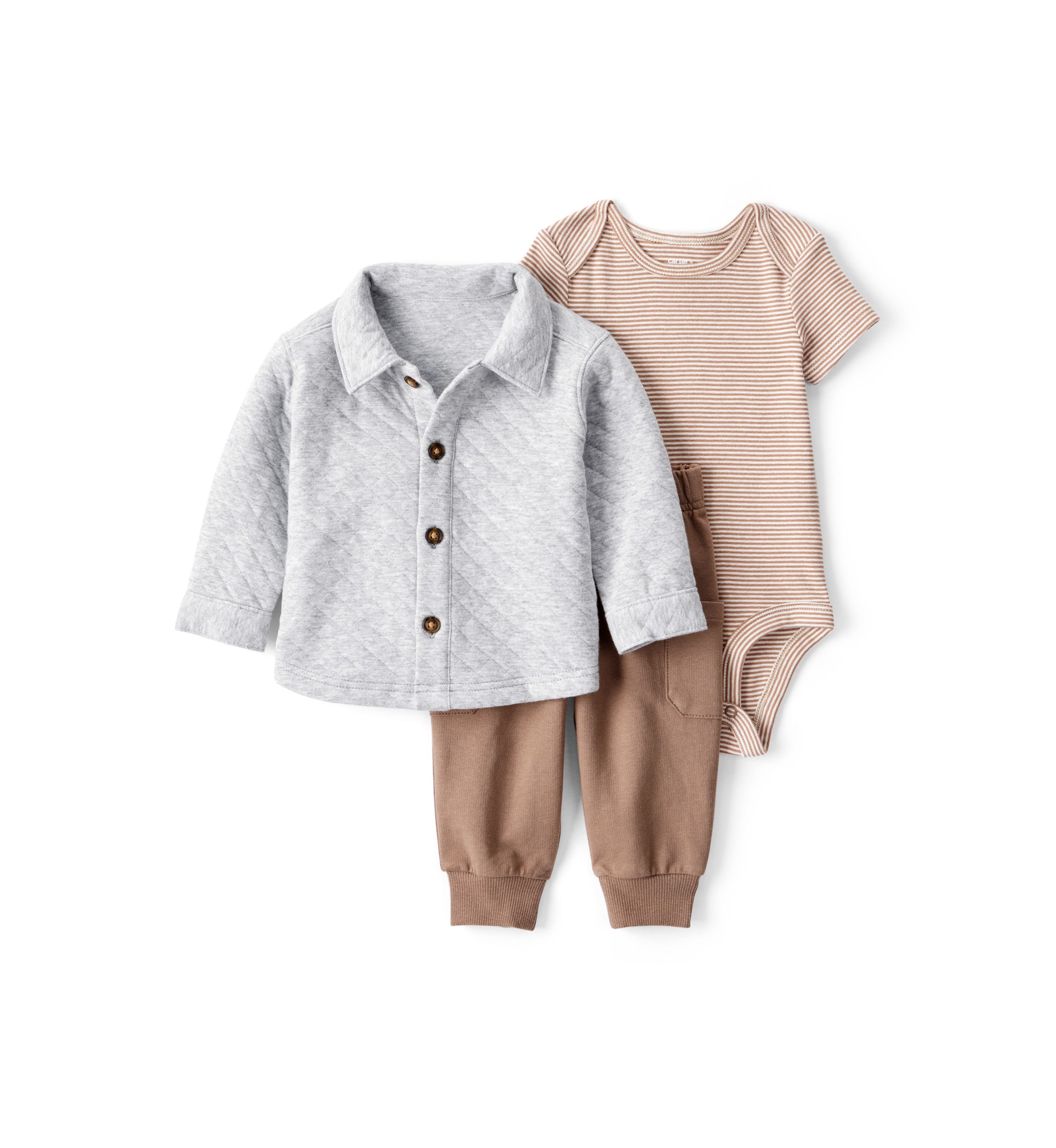 Baby Boys Three Piece Cardigan Set