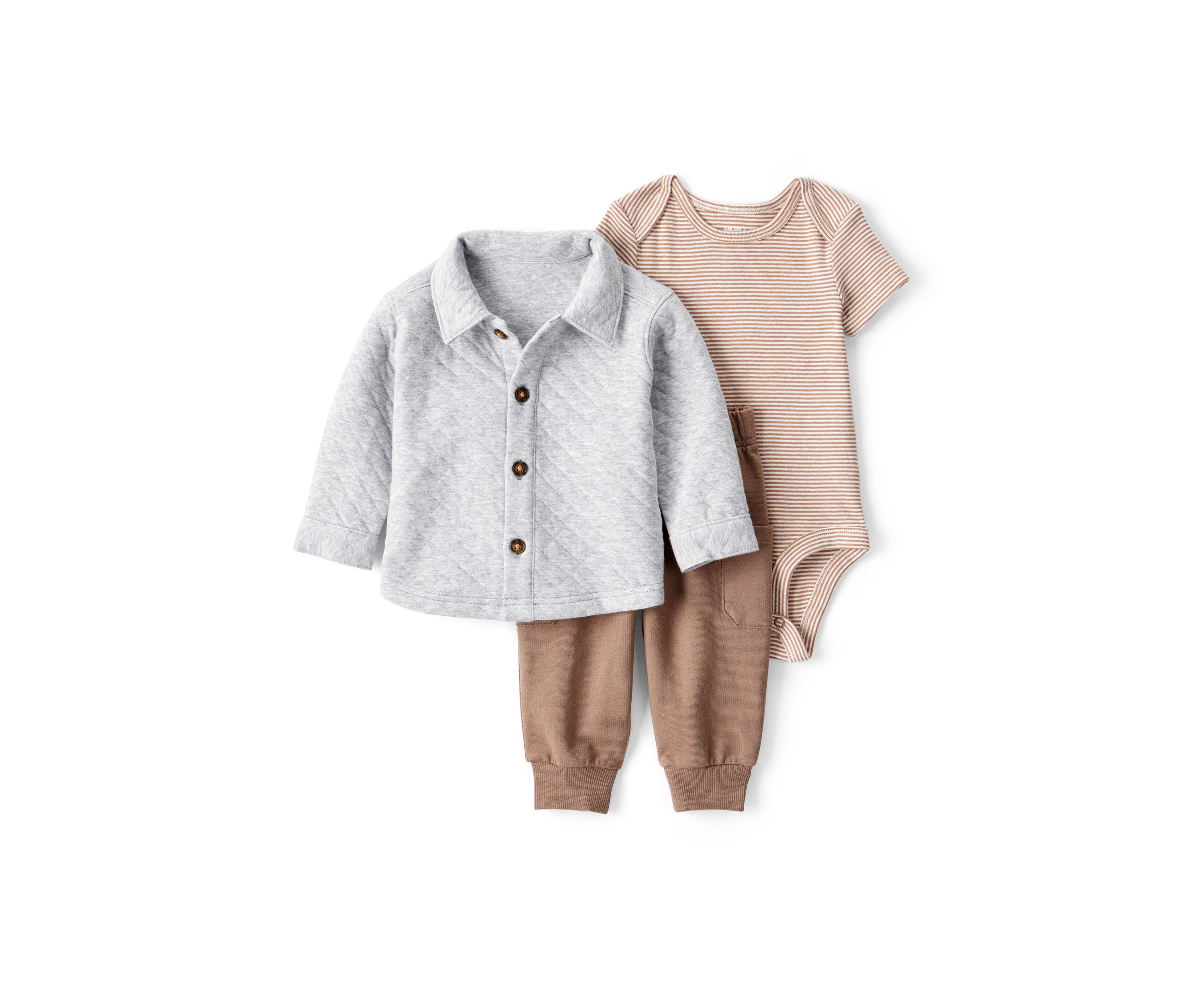 Baby Boys Three Piece Cardigan Set