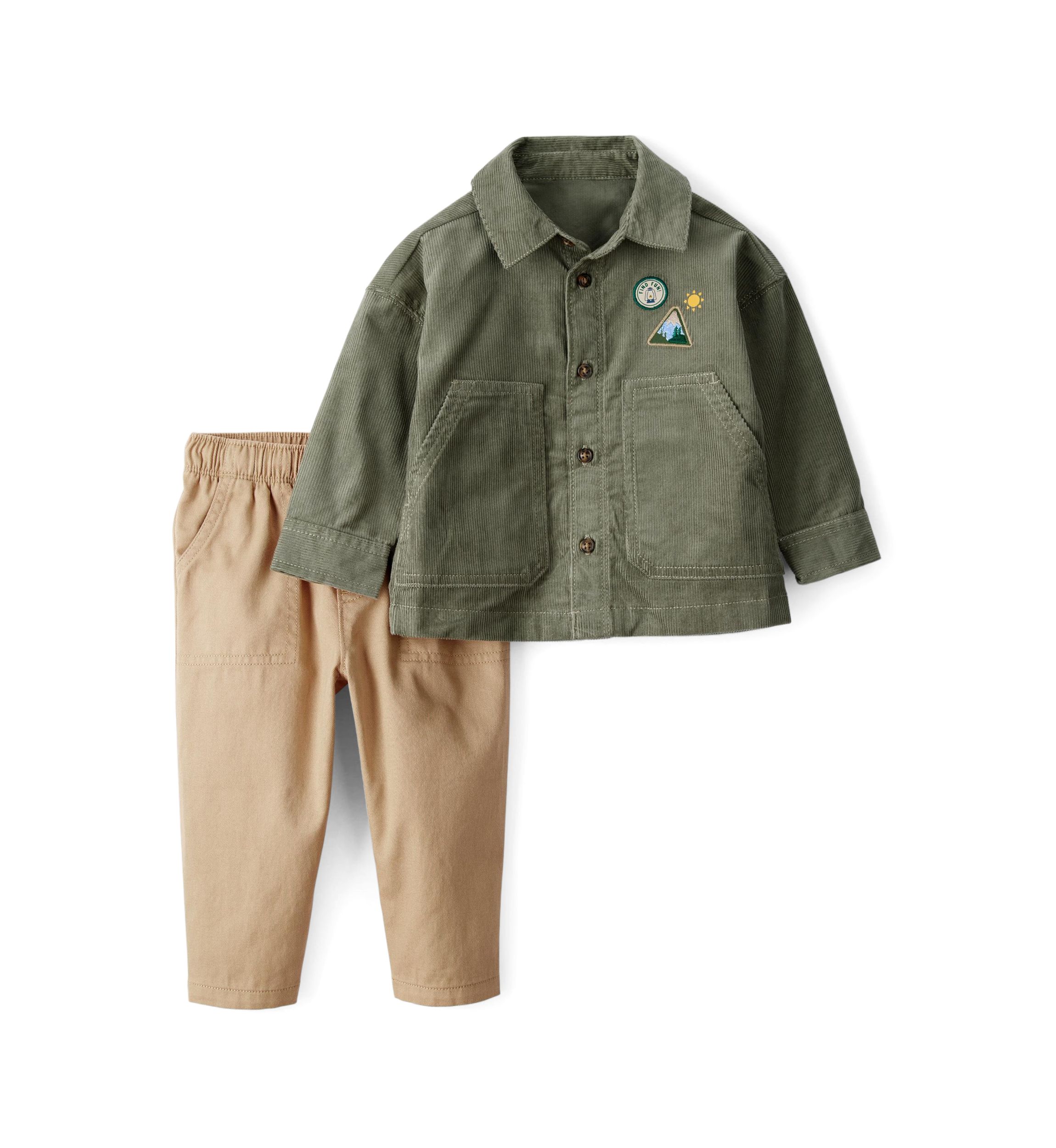 Toddler Boys Khaki Set 