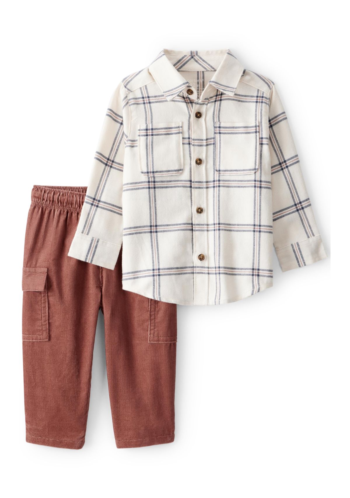 Toddler Boys Plaid Set 