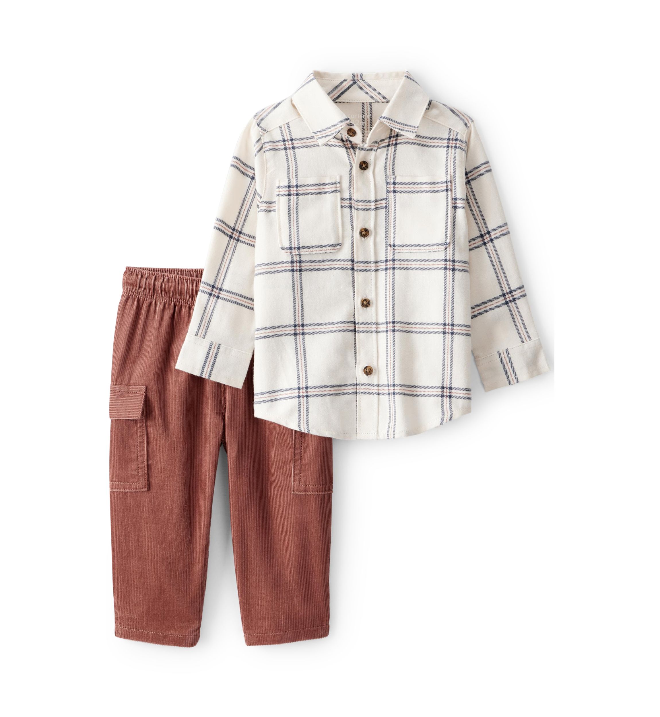 Toddler Boys Plaid Set 