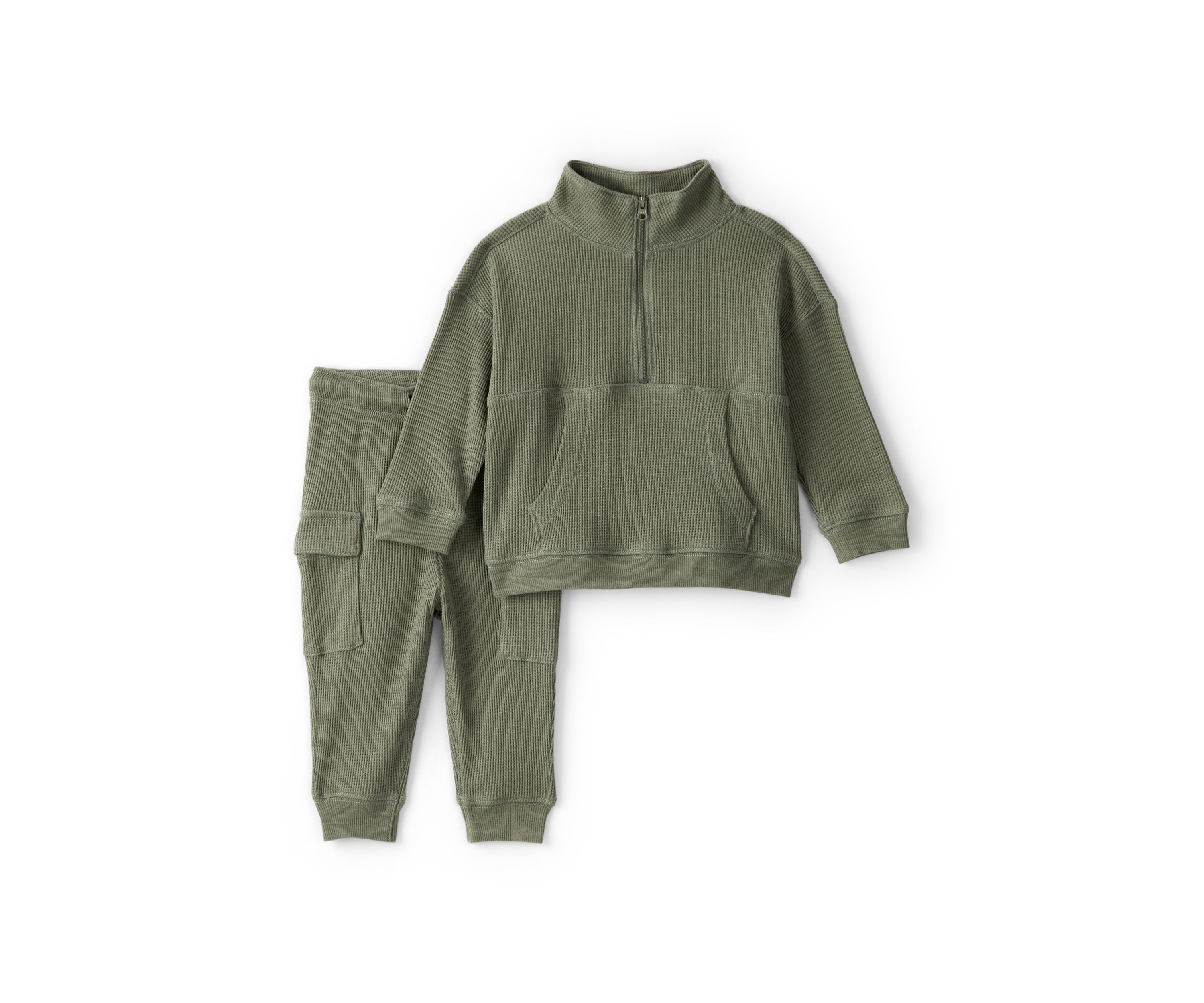 Baby Boys 1/4 Zip Pullover Sweatshirt and Jogger Pants Set