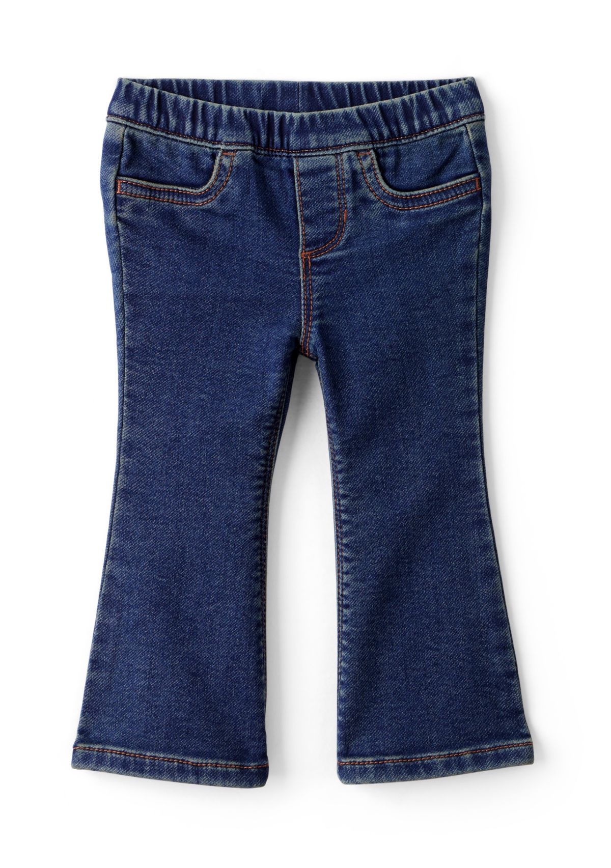 Baby Girls Long Sleeve Top and Denim Flare Pants Set