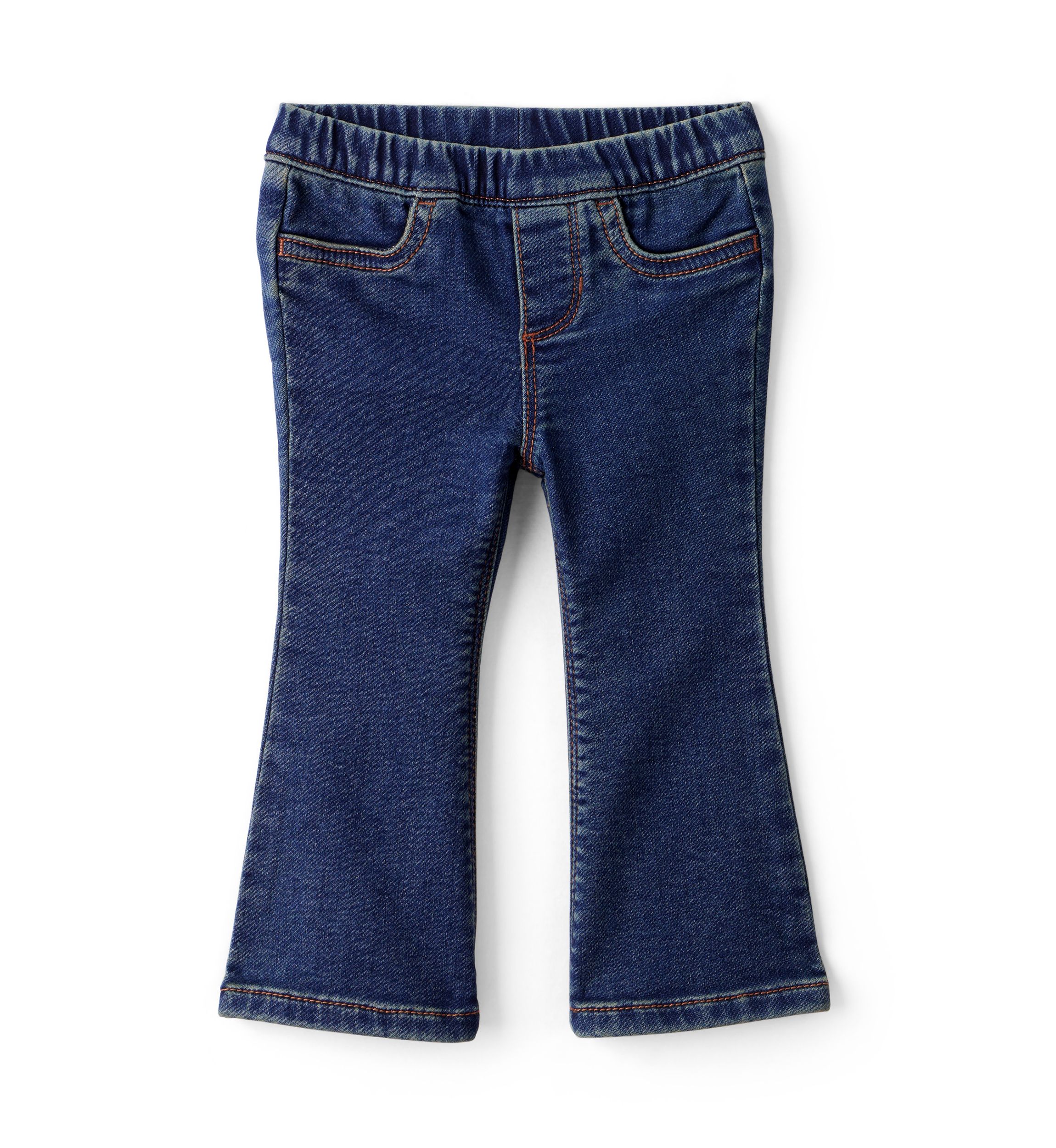 Baby Girls Long Sleeve Top and Denim Flare Pants Set