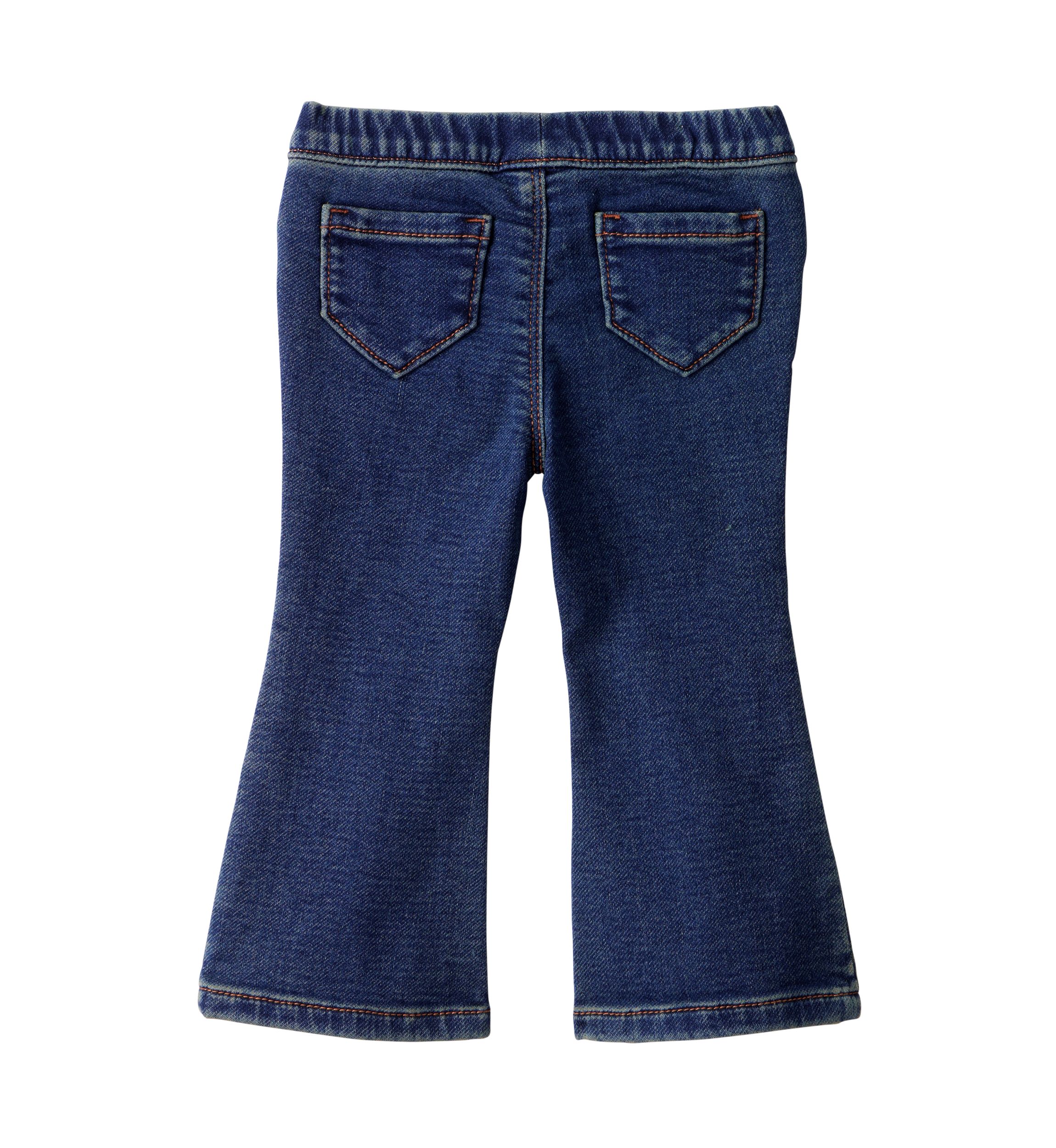Baby Girls Long Sleeve Top and Denim Flare Pants Set