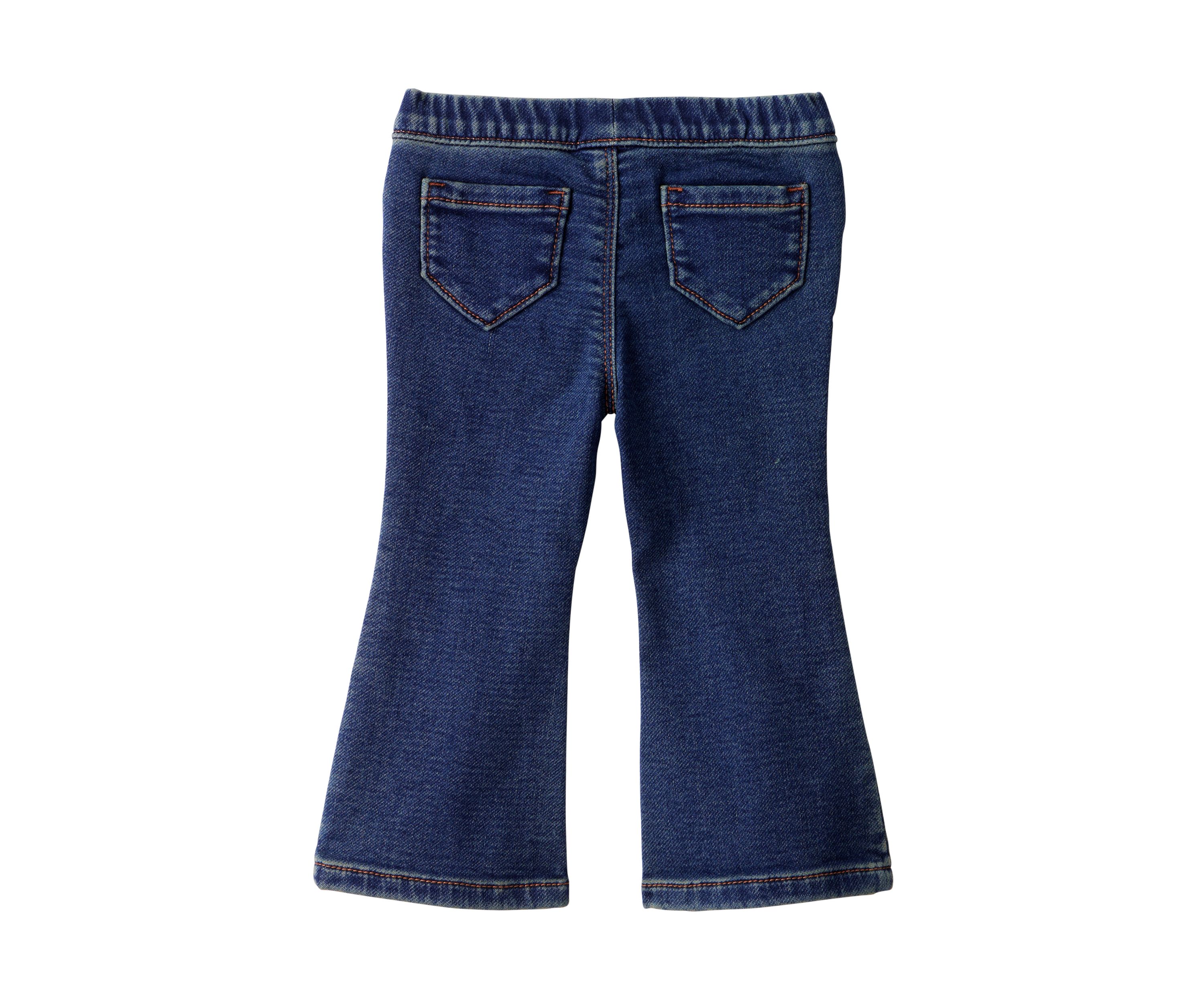 Baby Girls Long Sleeve Top and Denim Flare Pants Set