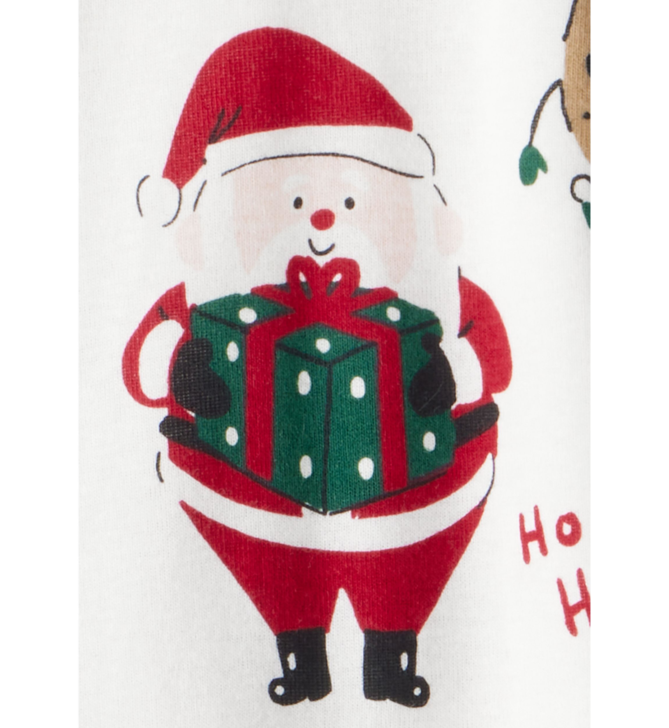 Baby Santa Printed Footie Pajamas