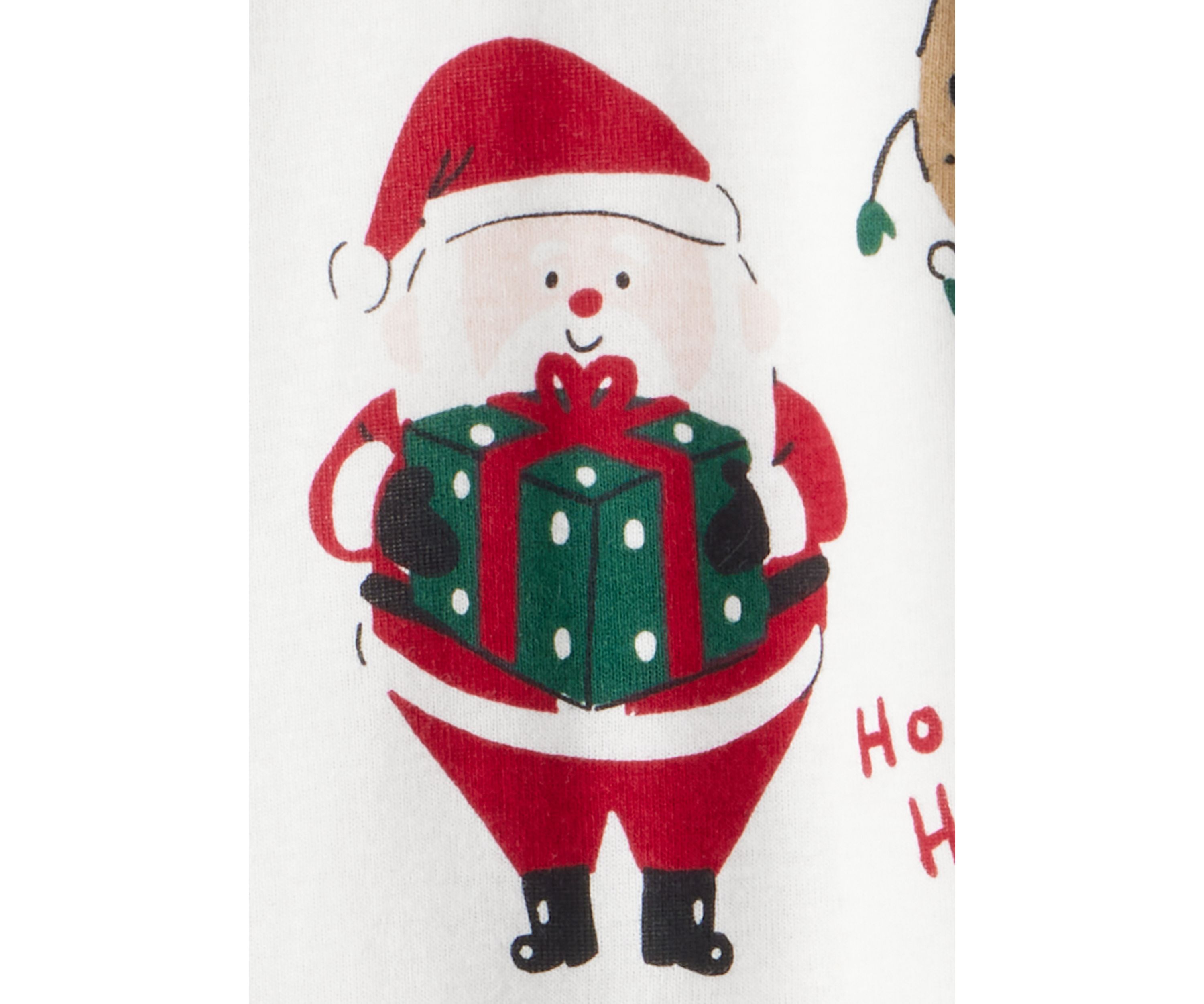 Baby Santa Printed Footie Pajamas