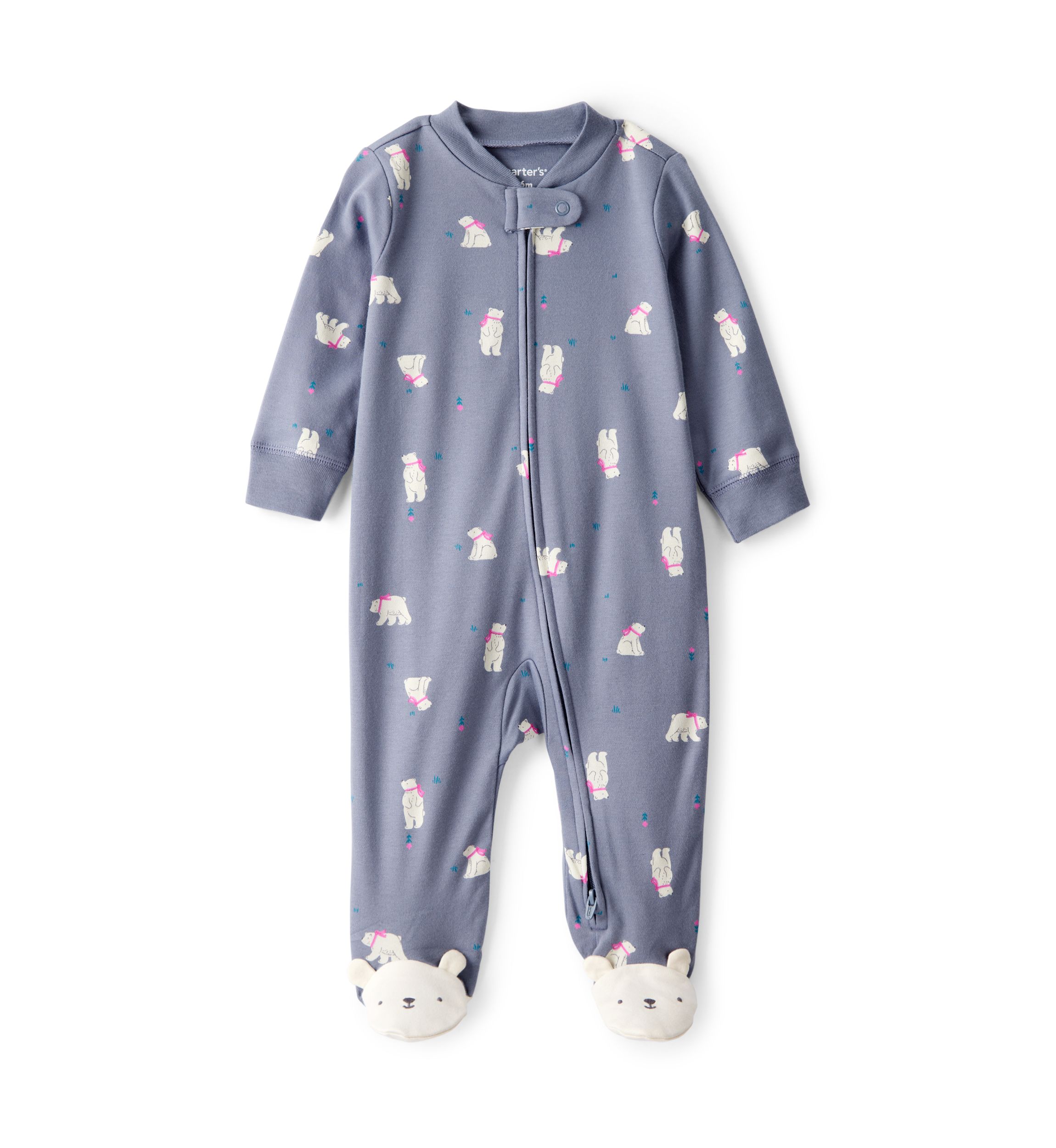 Baby Boys Interlock Snap Footed Pajamas