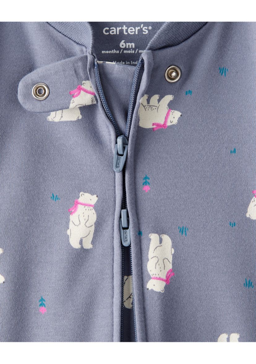 Baby Boys Interlock Snap Footed Pajamas
