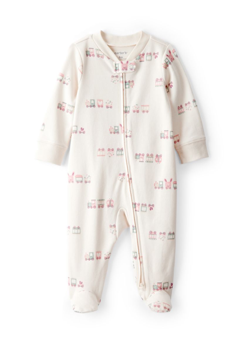 Baby Boys Interlock Snap Footed Pajamas 