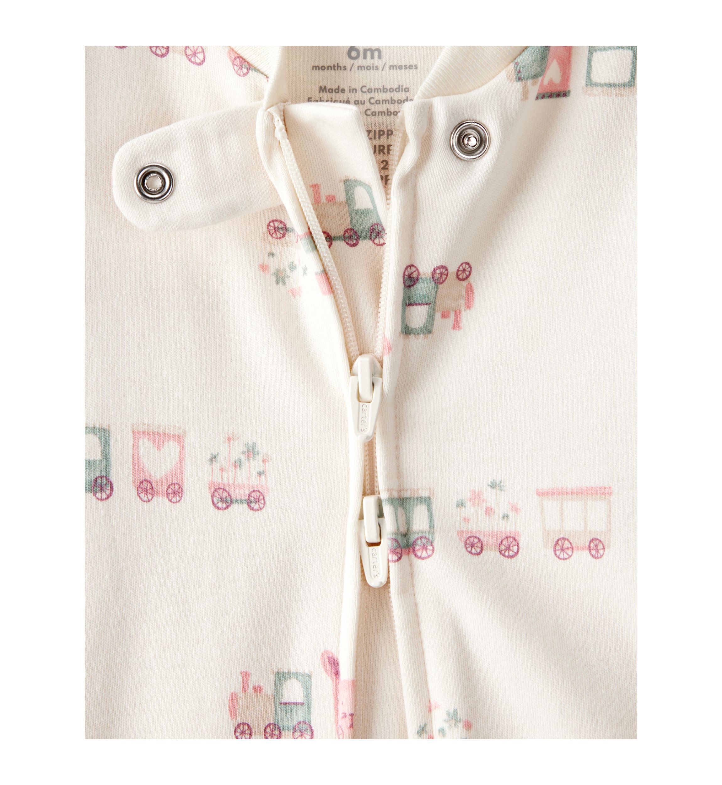 Baby Boys Interlock Snap Footed Pajamas 