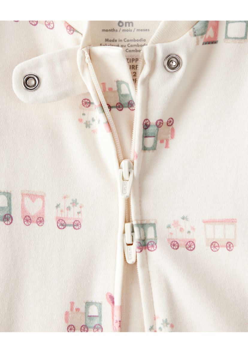 Baby Boys Interlock Snap Footed Pajamas 