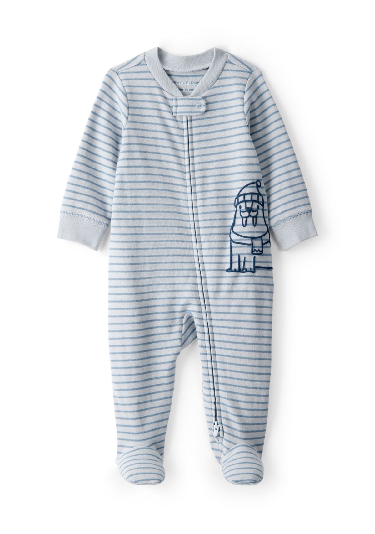 Baby Boys Interlock Snap Footed Pajamas