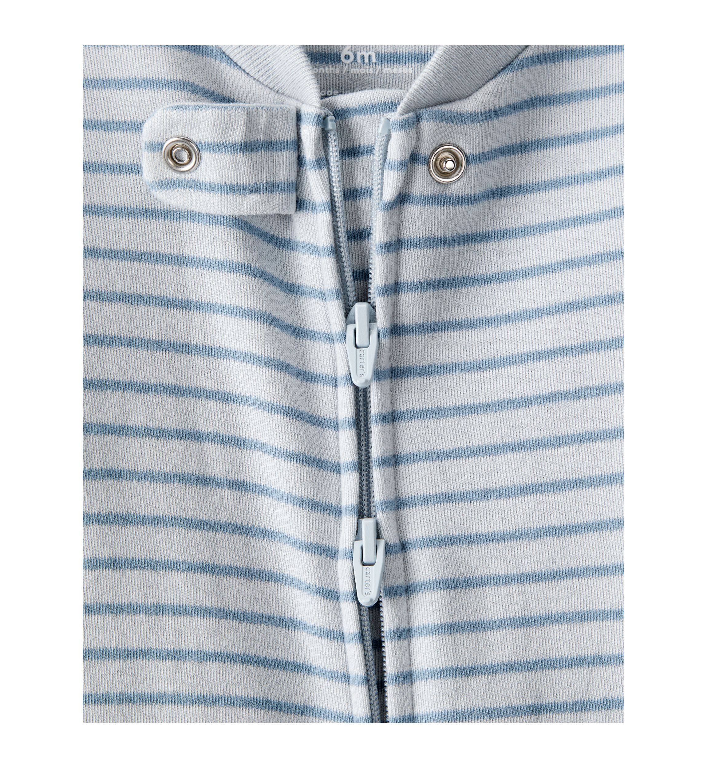 Baby Boys Interlock Snap Footed Pajamas