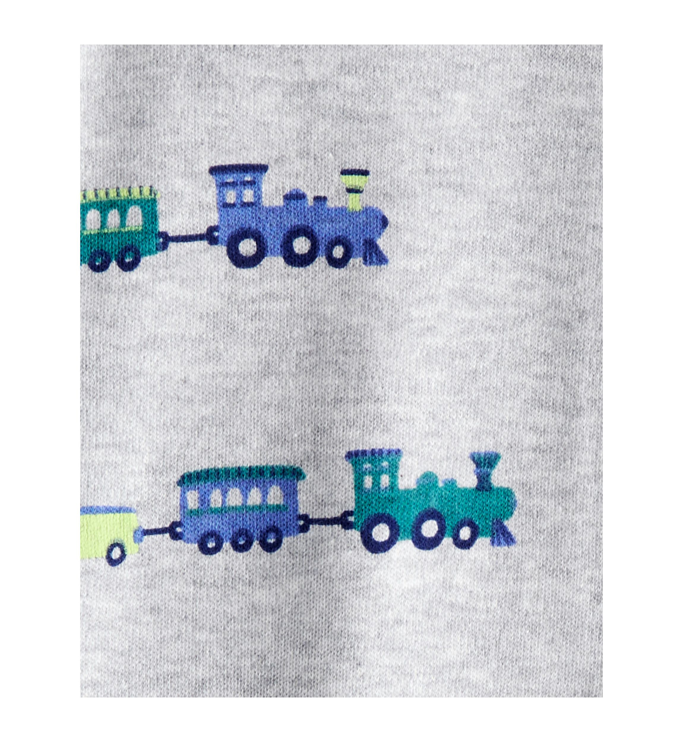 Baby Boys Train Print Sleep & Play Pajamas
