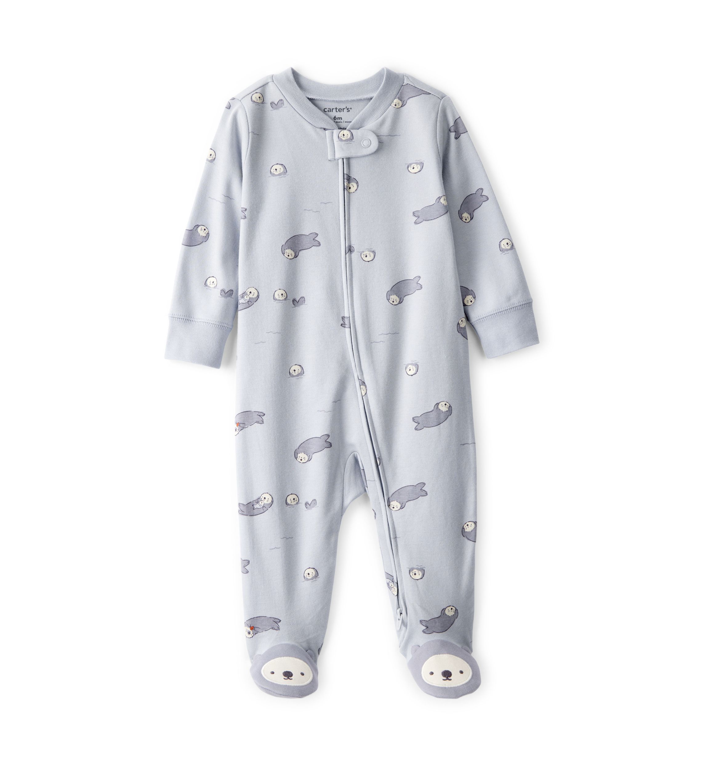 Baby Boys Interlock Snap Footed Pajamas