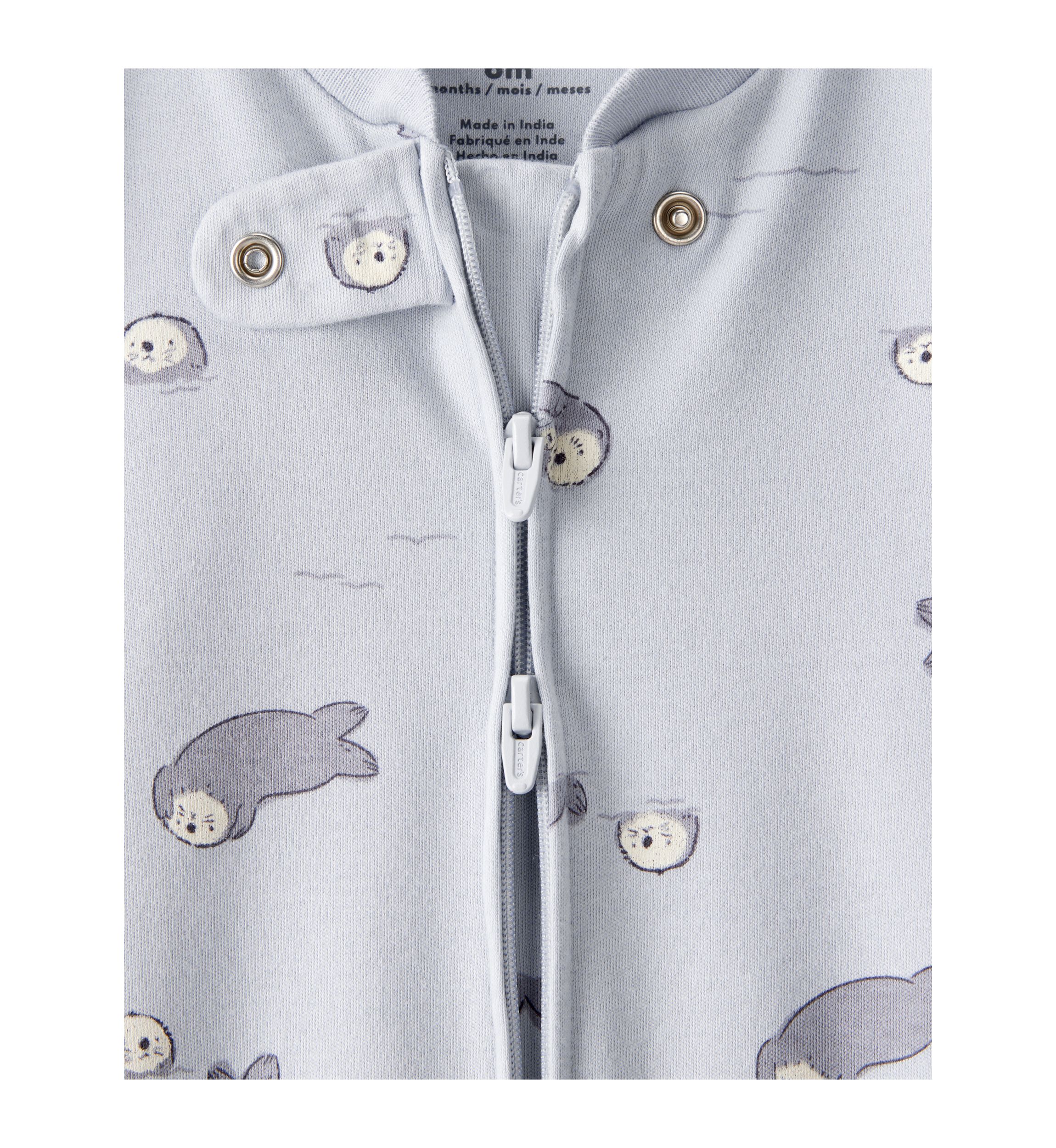 Baby Boys Interlock Snap Footed Pajamas