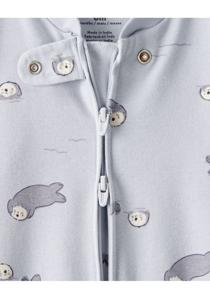Baby Boys Interlock Snap Footed Pajamas