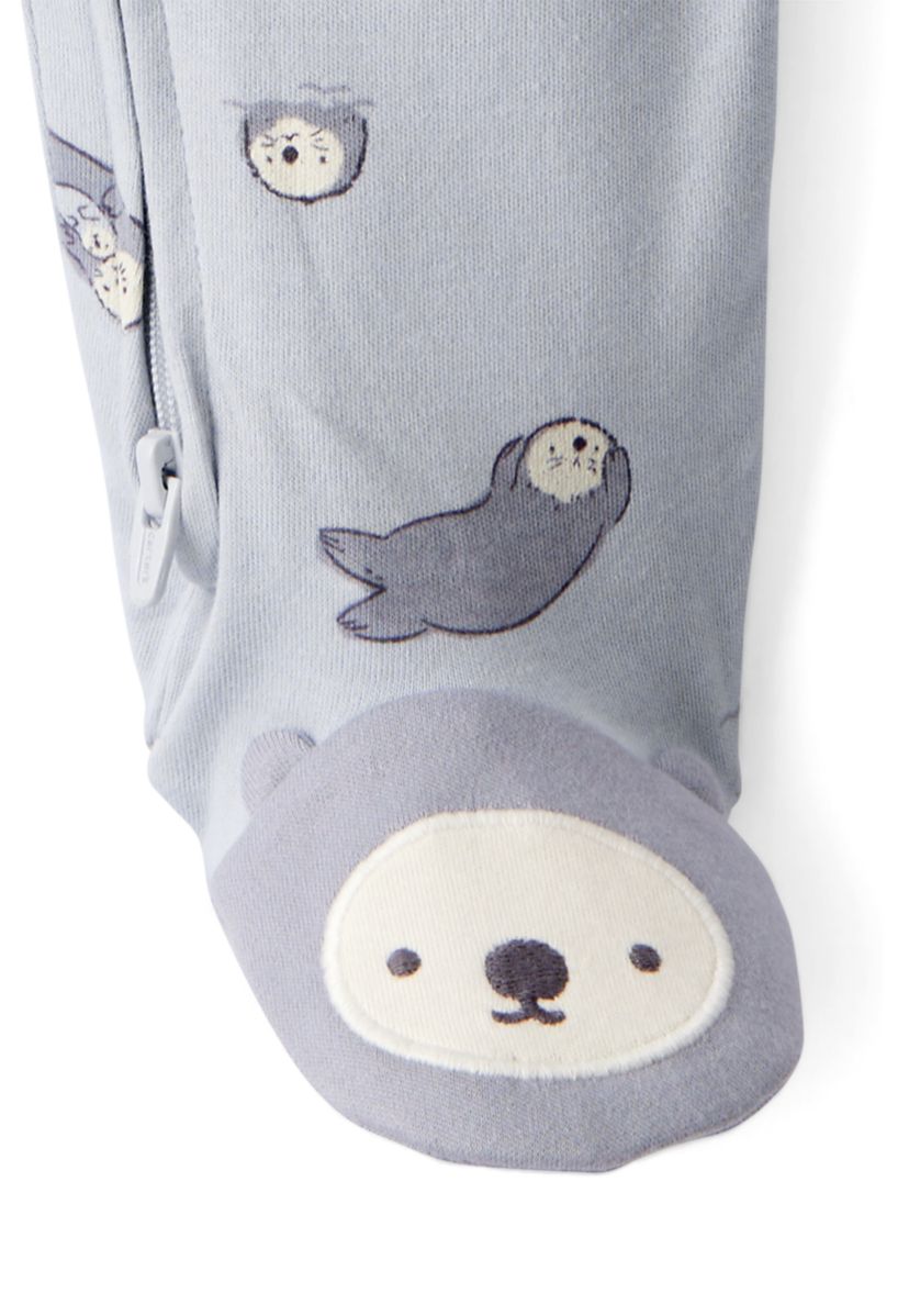 Baby Boys Interlock Snap Footed Pajamas
