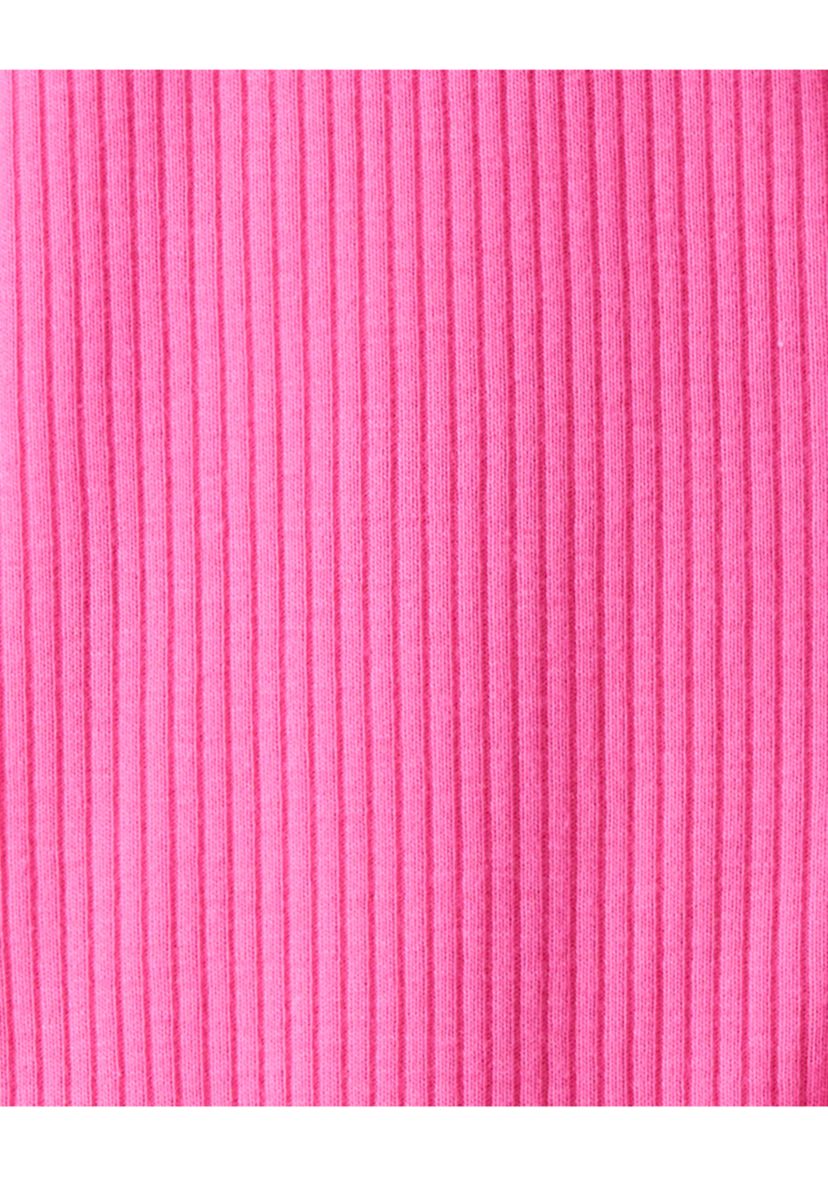 Baby Girls Textured Snap Footed Pajamas
