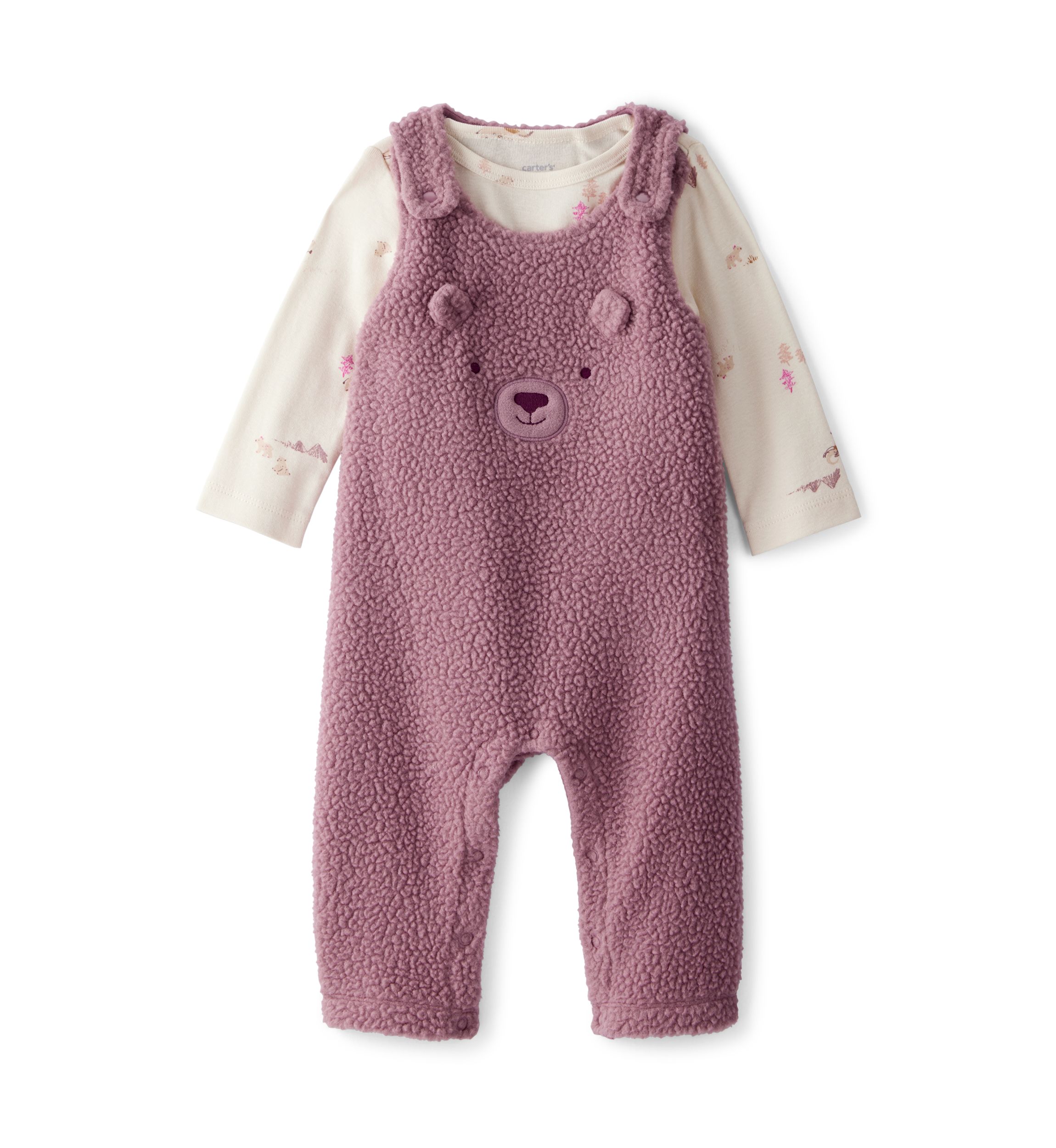 Baby Girls 2-Piece Overall Set 