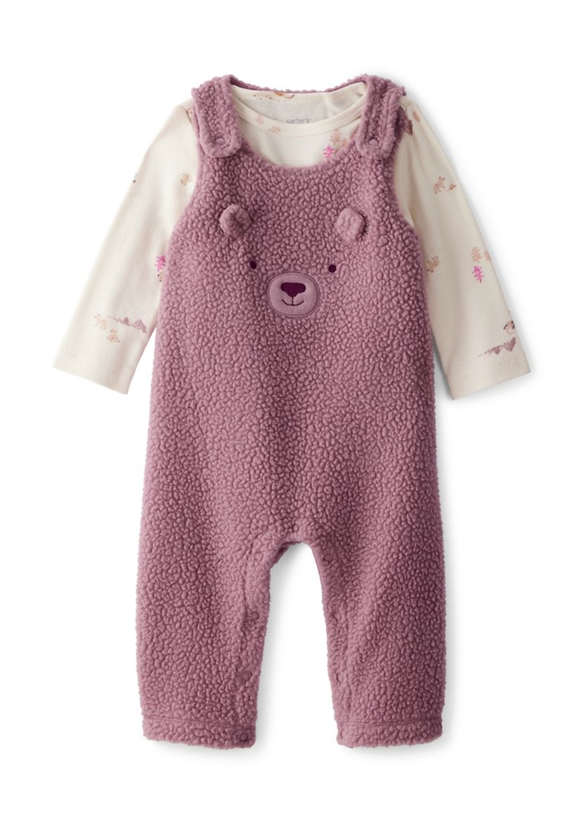 Baby Girls 2-Piece Overall Set 