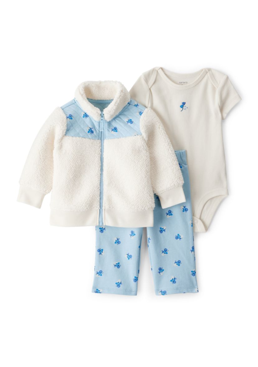Baby Girls 3-Piece Cardigan Set 