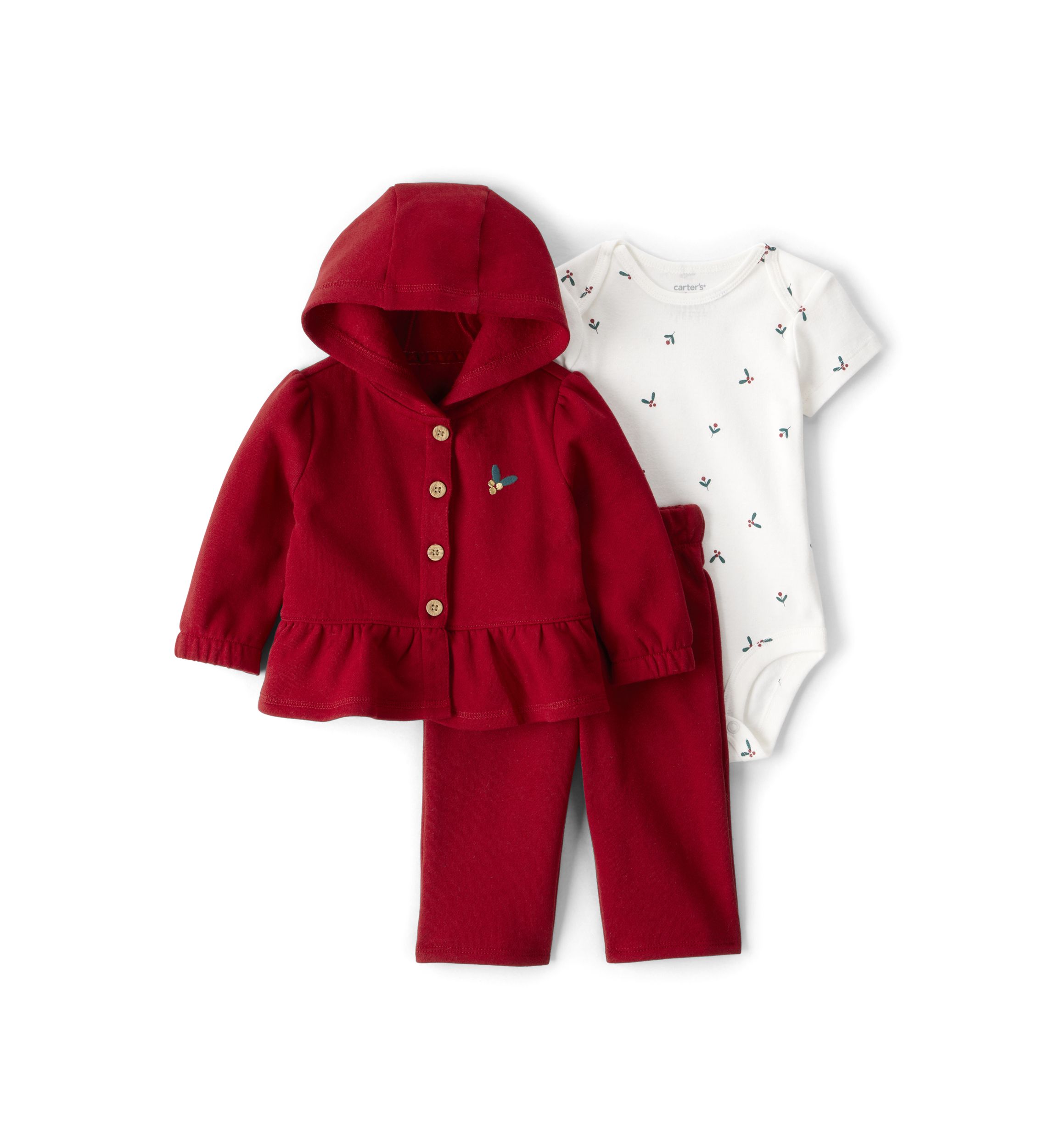 Baby Girls 3-Piece Cardigan Set 