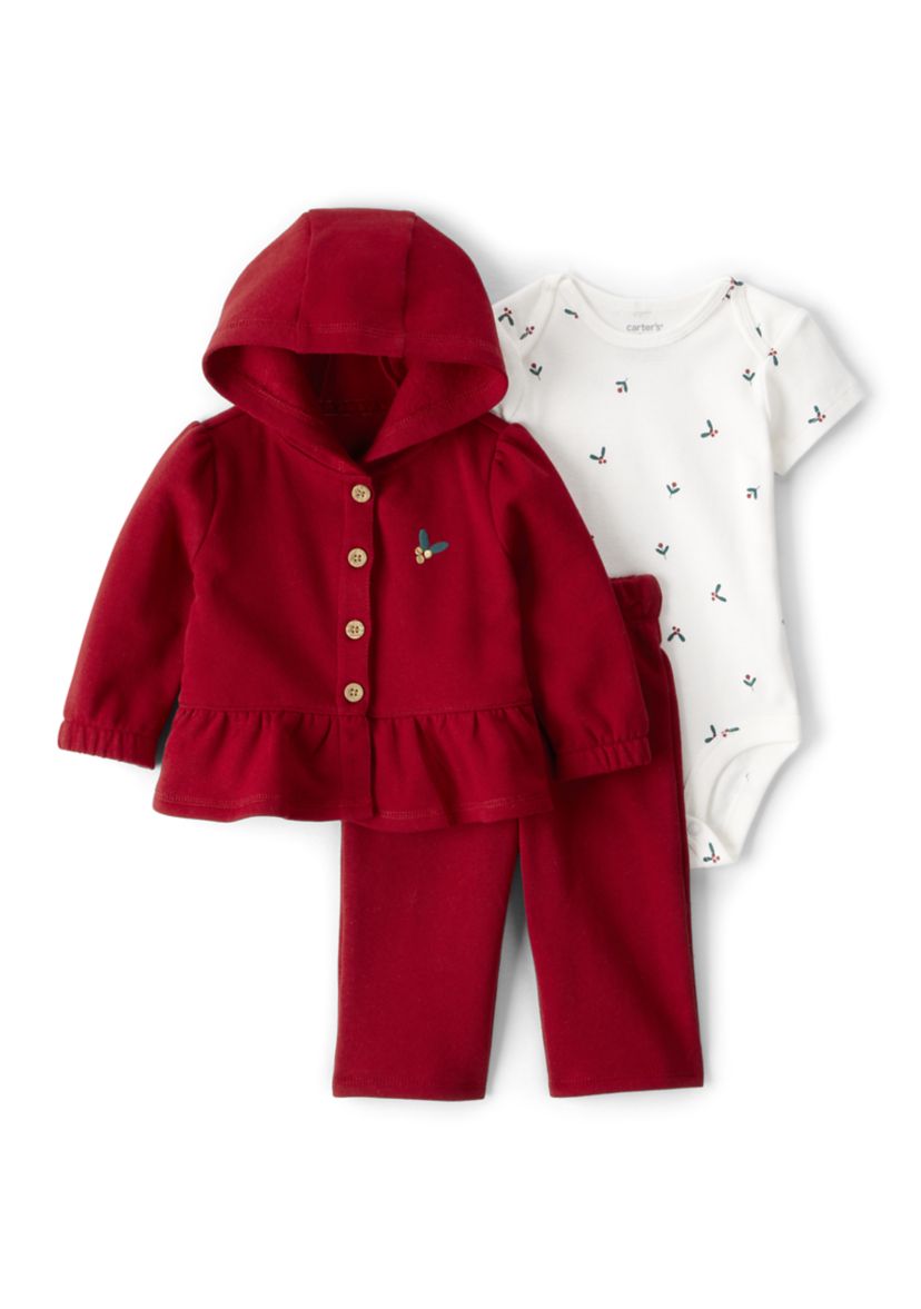 Baby Girls 3-Piece Cardigan Set 