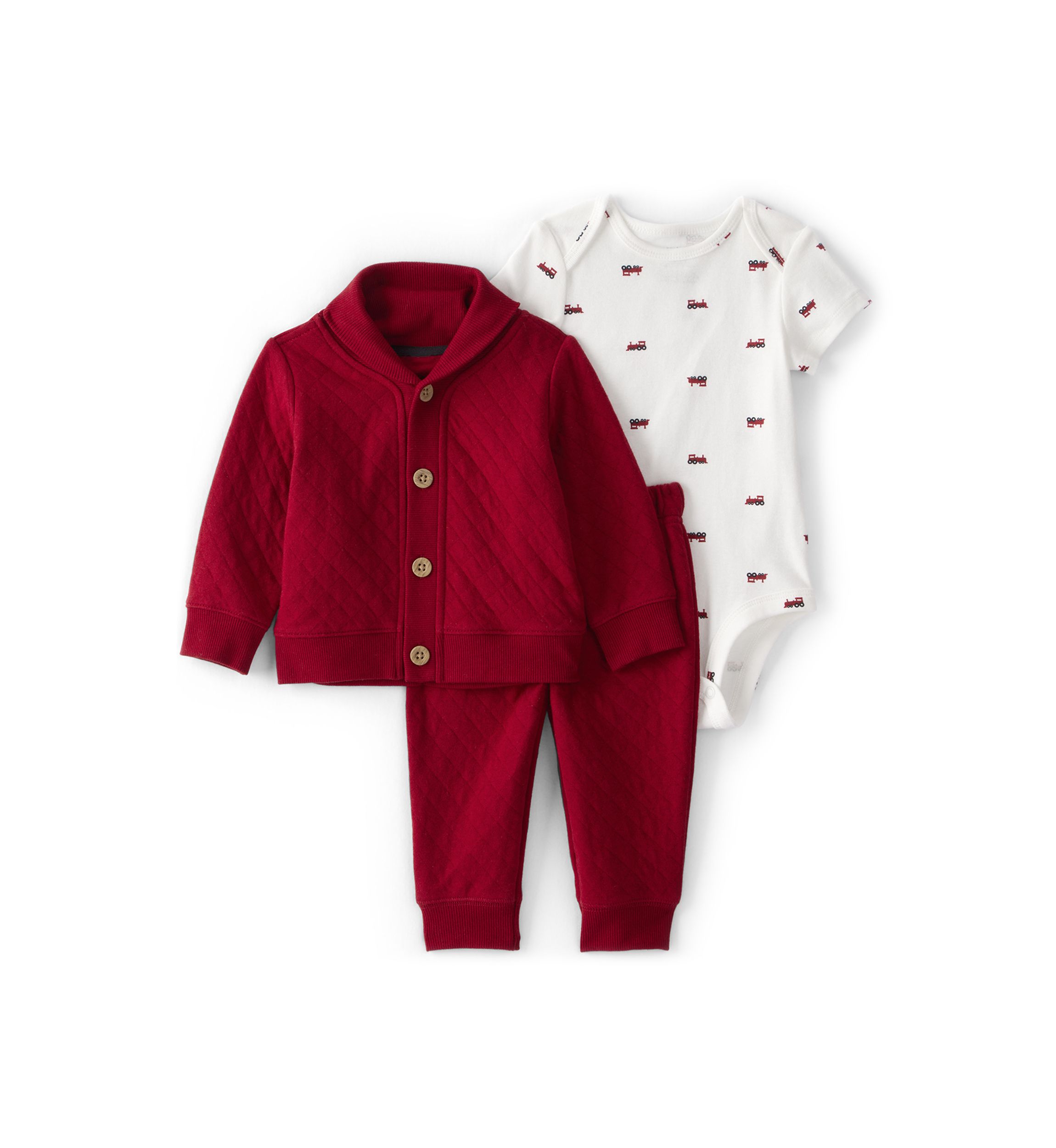 Baby Boys 3-Piece Cardigan Set 