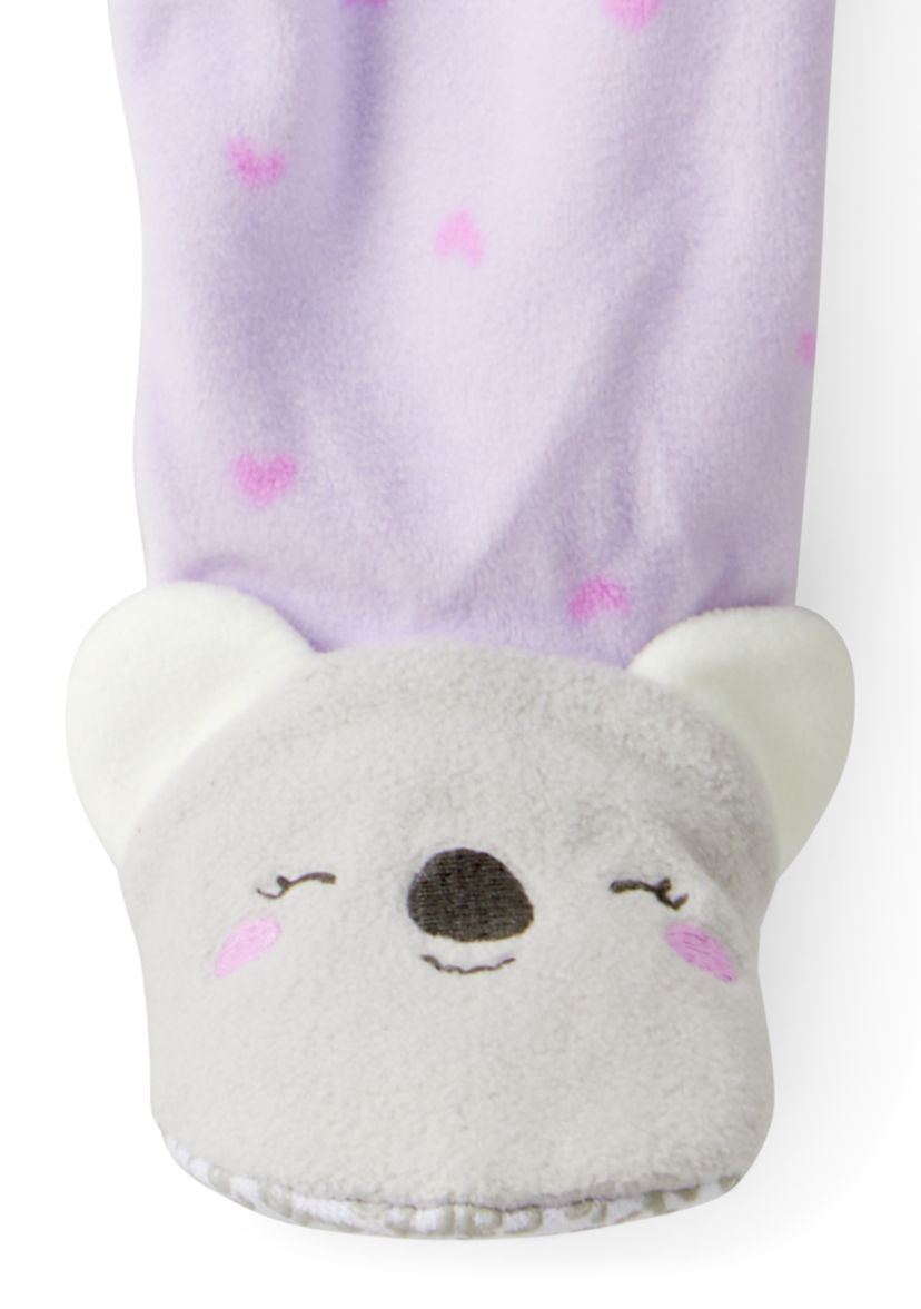 Baby Girls One Piece Footed Fleece Pajama