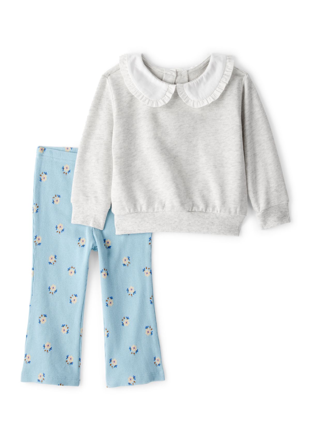 Baby Girls Peter Pan Pullover and Printed Legging Set 