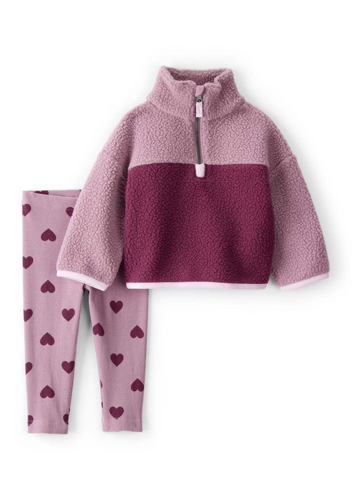 Baby Girls Heart Print Set